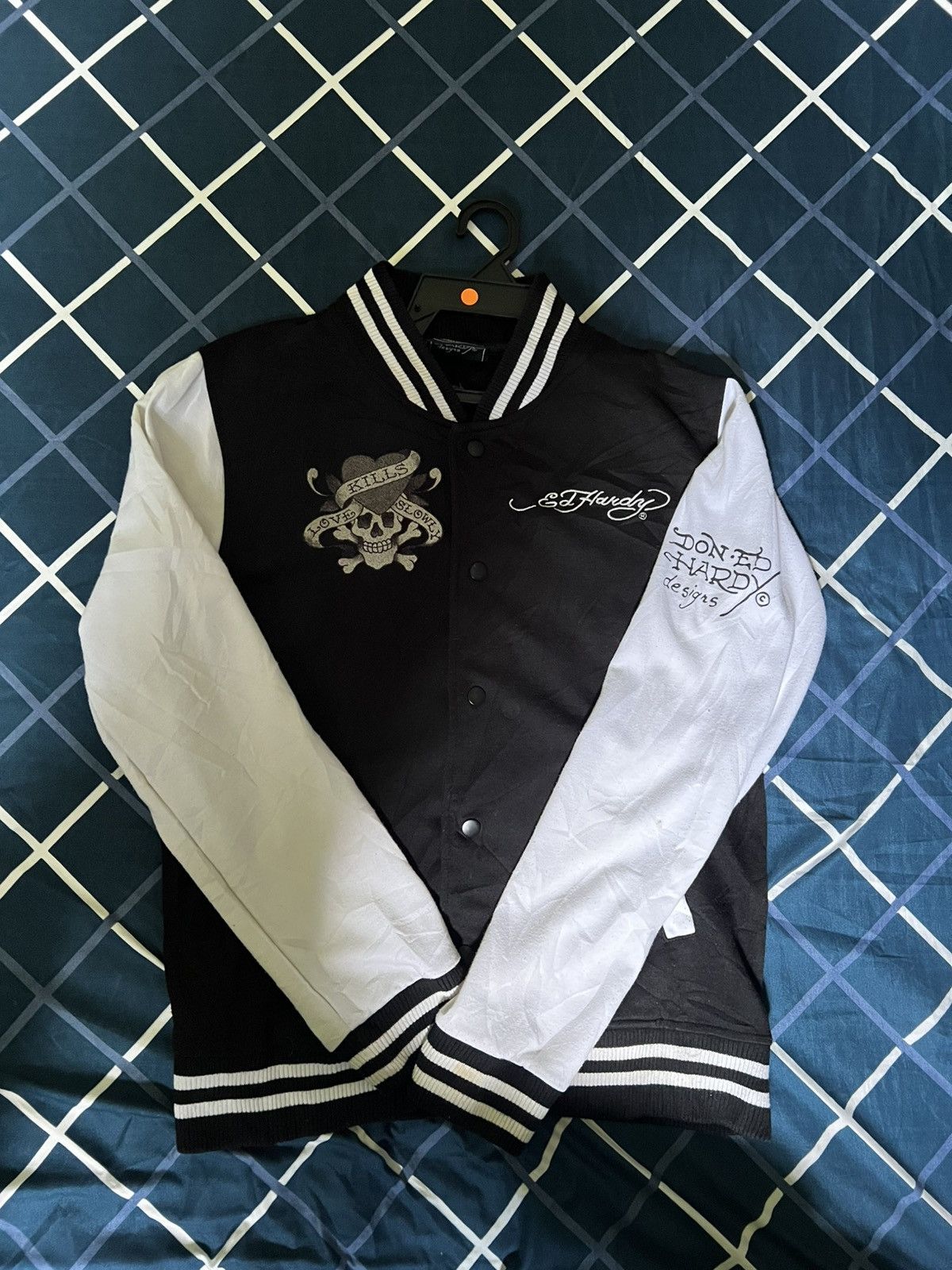 Japanese Brand × Vintage Ed Hardy × Varsity Jacket Edd Hardy Size US S / EU 44-46 / 1 - 1 Thumbnail