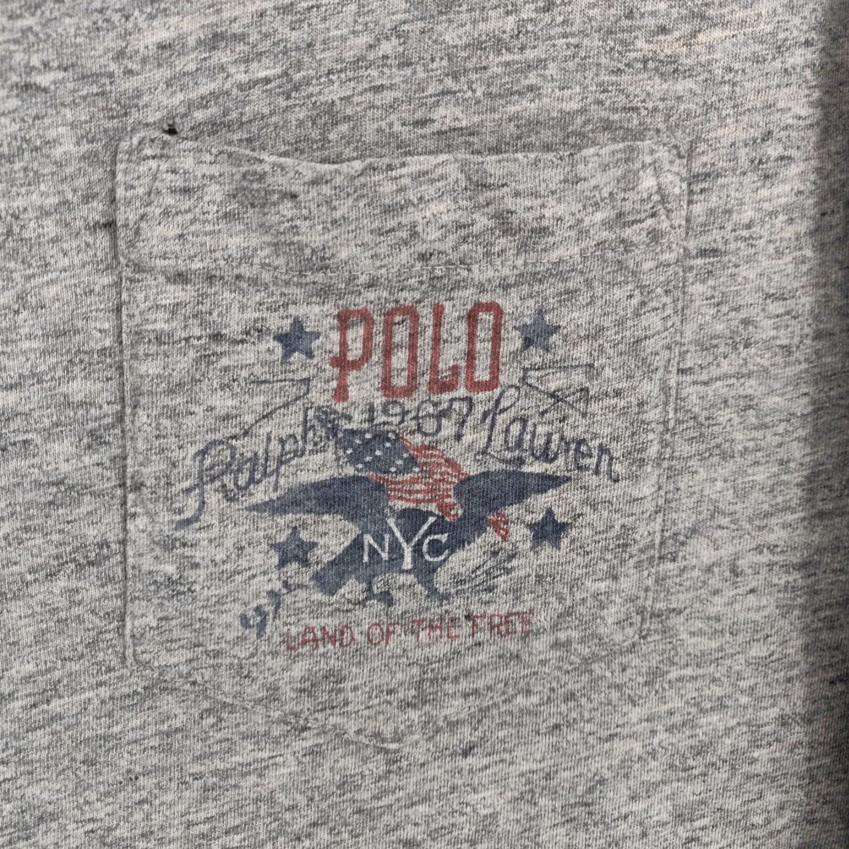 Polo Ralph Lauren VINTAGE Polo Ralph Lauren Hoodie Shirt Mens Medium Grey Pullover USA Logo Shirt Size US M / EU 48-50 / 2 - 7 Thumbnail