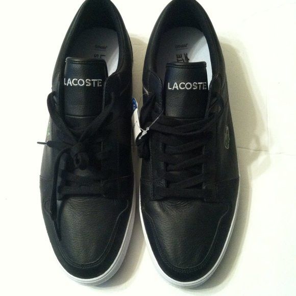 Lacoste LACOSTE MENS NEW BLACK LEATHER FASHION SNEAKERS SIZE: 11.5 Size US 11.5 / EU 44-45 - 1 Thumbnail
