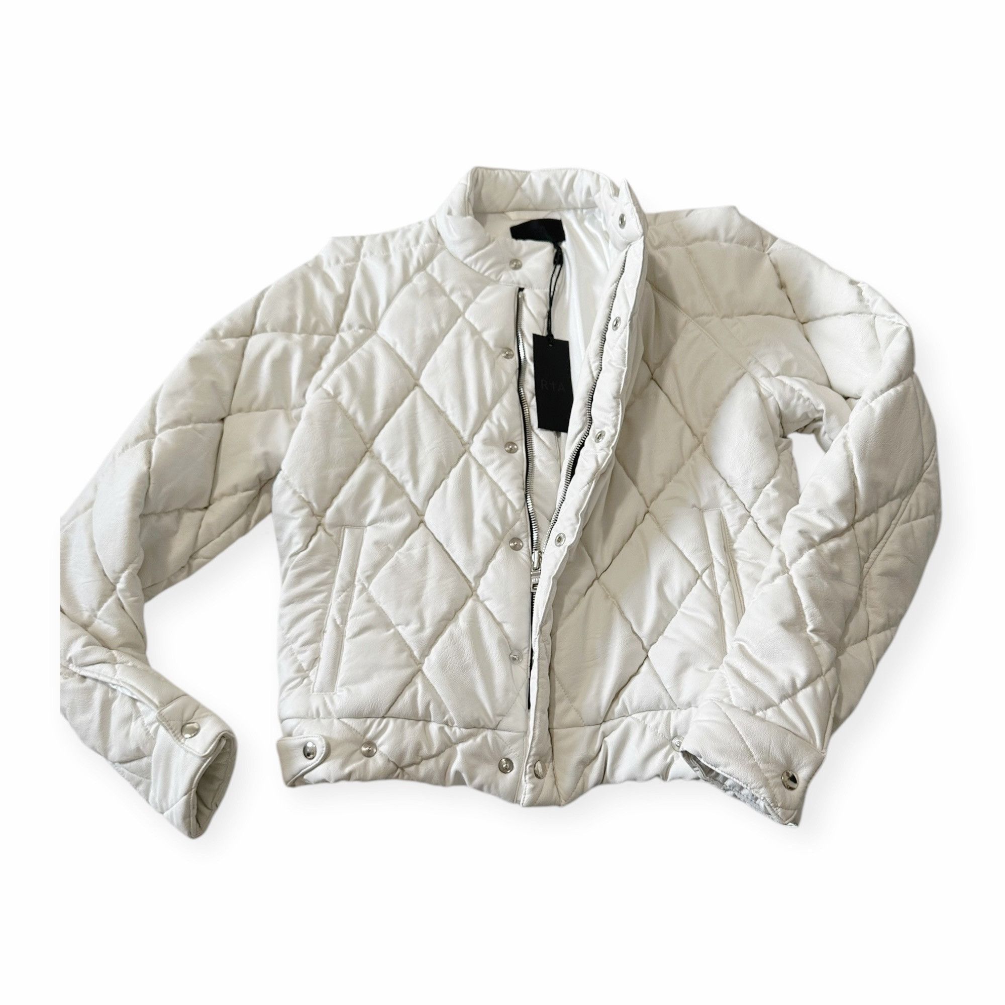 Rta RtA Louisa Vegan Leather Jacket, White, Size S, White, New w Size S / US 4 / IT 40 - 5 Thumbnail