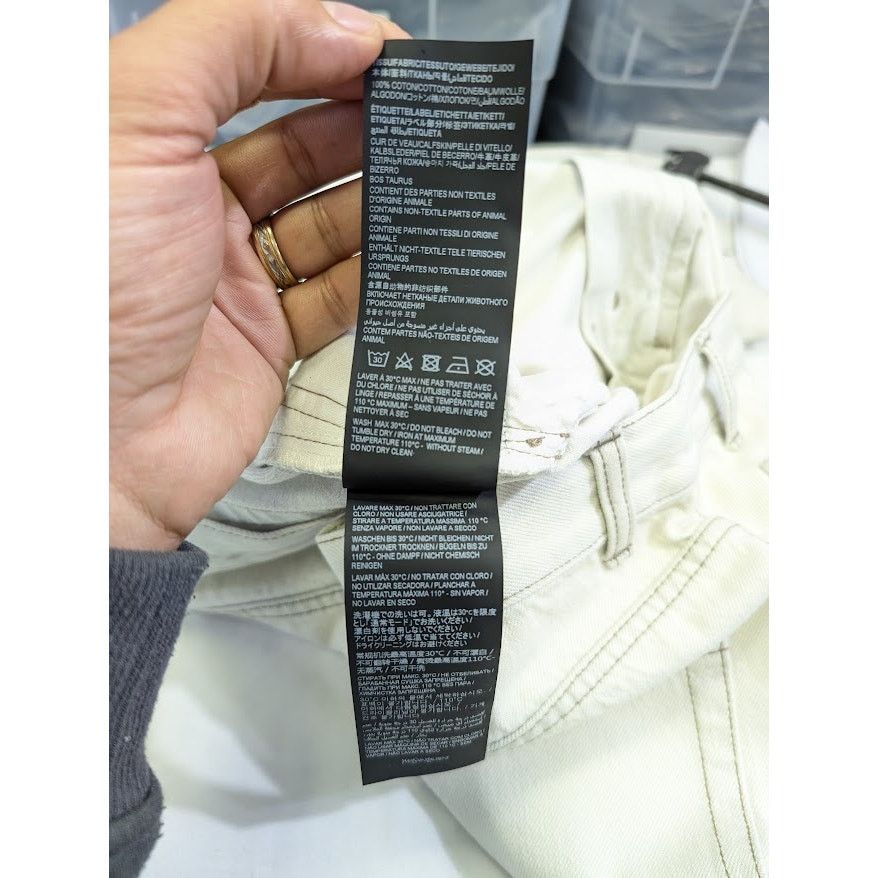 Saint Laurent Paris o1rshd1 Baggy Shorts Tigh LE in Off-White Size US 34 / EU 50 - 16 Thumbnail
