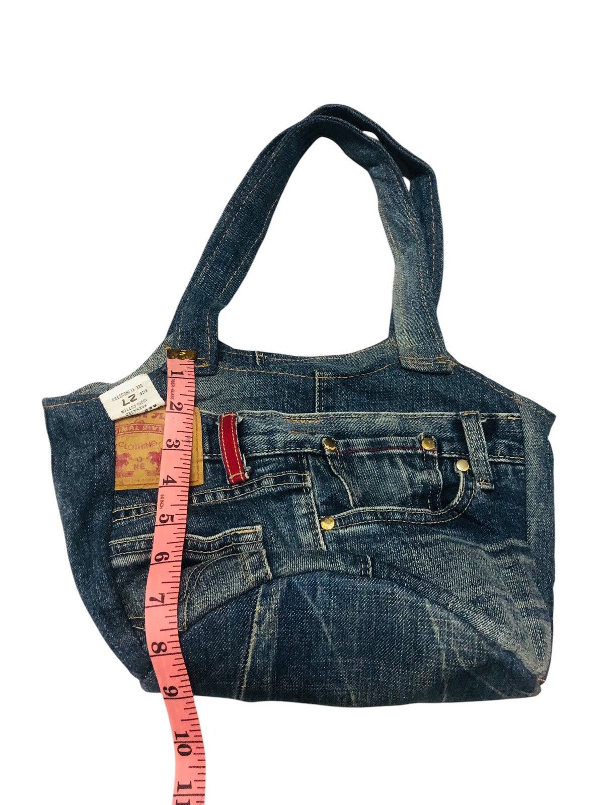 Japanese Brand Some one Red flag denim jeans tote bag Size ONE SIZE - 7 Thumbnail