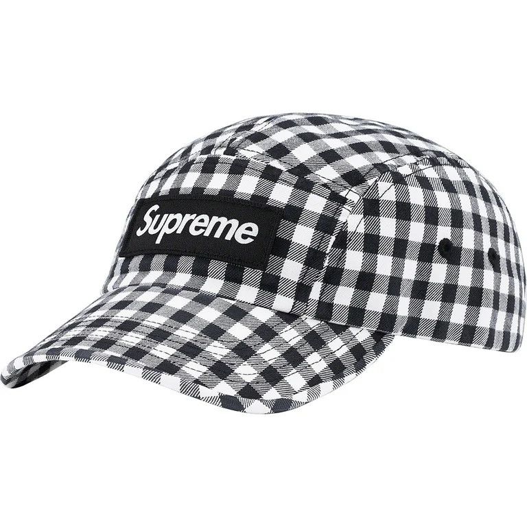 Supreme Supreme Gingham Camp Cap 'Black' Size ONE SIZE - 1 Thumbnail