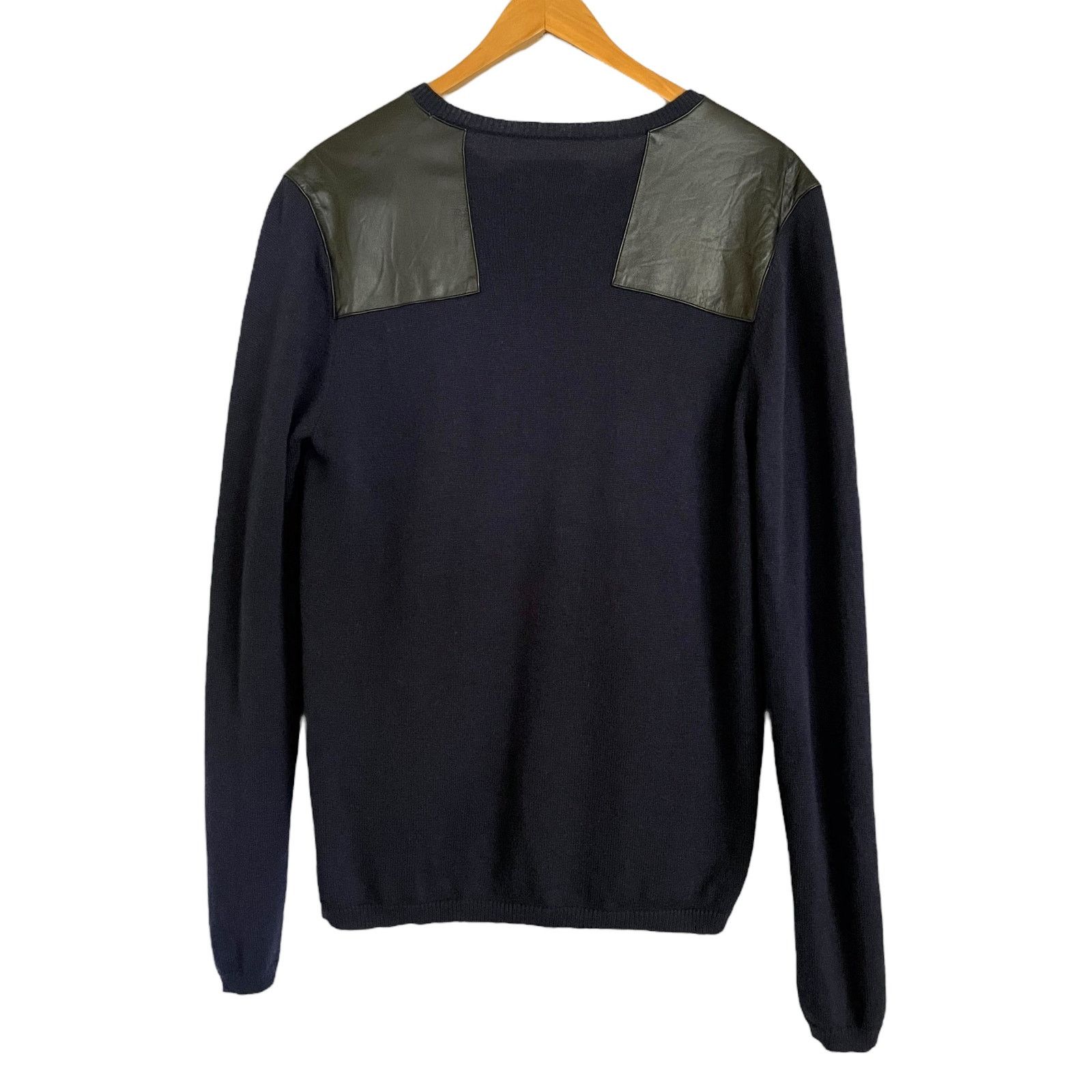 Zadig & Voltaire Zadig & Voltaire Navy Wool Cashmere Leather Wolf Sweater Size US S / EU 44-46 / 1 - 9 Thumbnail