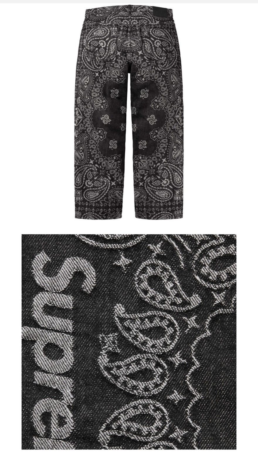 Supreme Supreme Bandana Jacquard Baggy Jean | Grailed