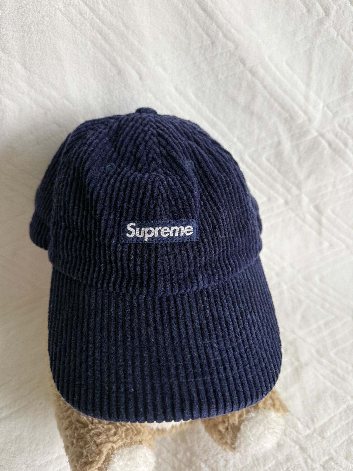 Supreme × Vintage New Supreme Connect Logo 6 Panel Cap Light Blue