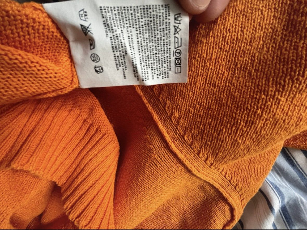 Stone Island Rare 90’s Massimo Osti Patch Orange Cotton Crew Neck Long Sleeve Jumper Pullover Sweater Size US M / EU 48-50 / 2 - 8 Thumbnail