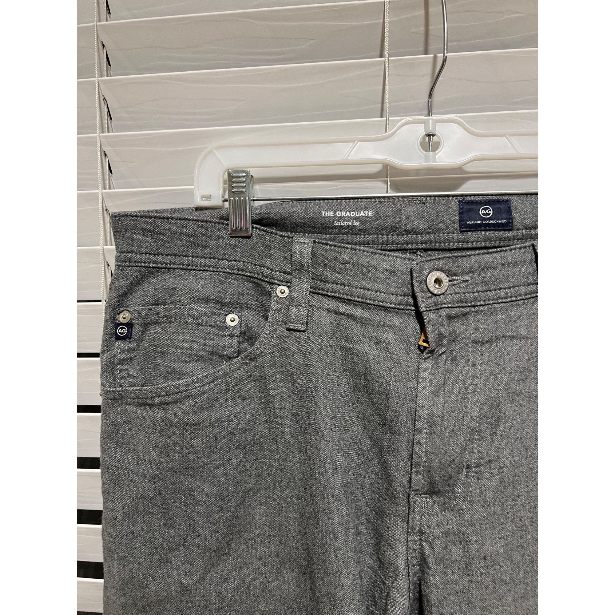 AG Adriano Goldschmied AG Adriano Goldschmied The Graduate Gray Chinos - Size 34x34 Size US 34 / EU 50 - 2 Thumbnail