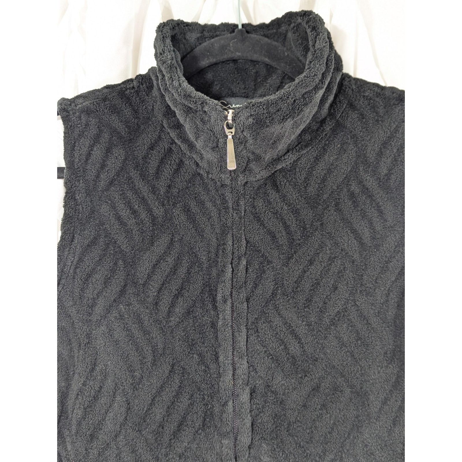 Other French Laundry Black Faux Fur Full Zip Vest Pockets Medium Size M / US 6-8 / IT 42-44 - 2 Thumbnail