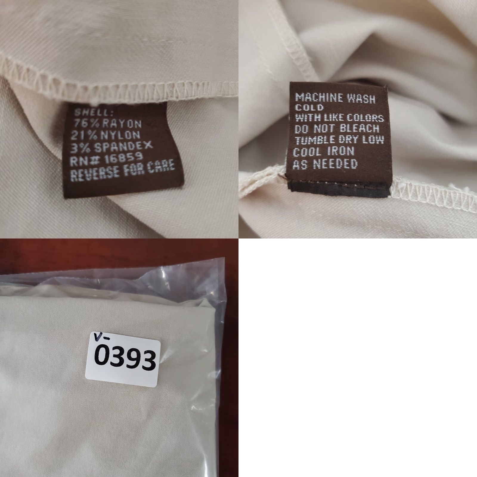 J.McLaughlin J McLaughlin Pants Women Beige Mid Rise Side Zip Stretch Tapered Office Size 6 Size 28" / US 6 / IT 42 - 9 Thumbnail