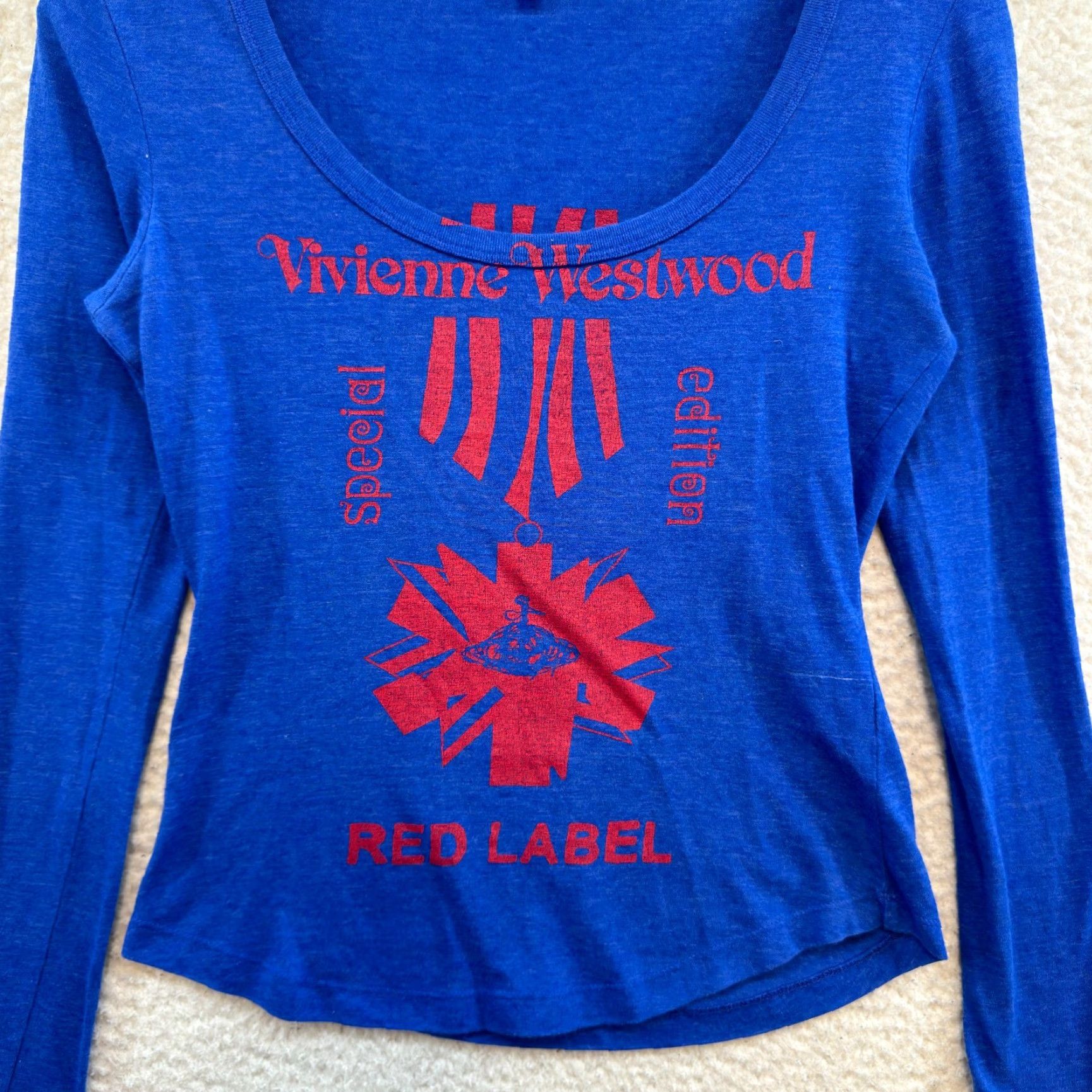 Vivienne Westwood VINTAGE Vivienne Westwood Shirt Womens S Cyber Boho Fairy Grunge Red Label Blue - Y2K Small Label Original Size S / US 4 / IT 40 - 3 Thumbnail