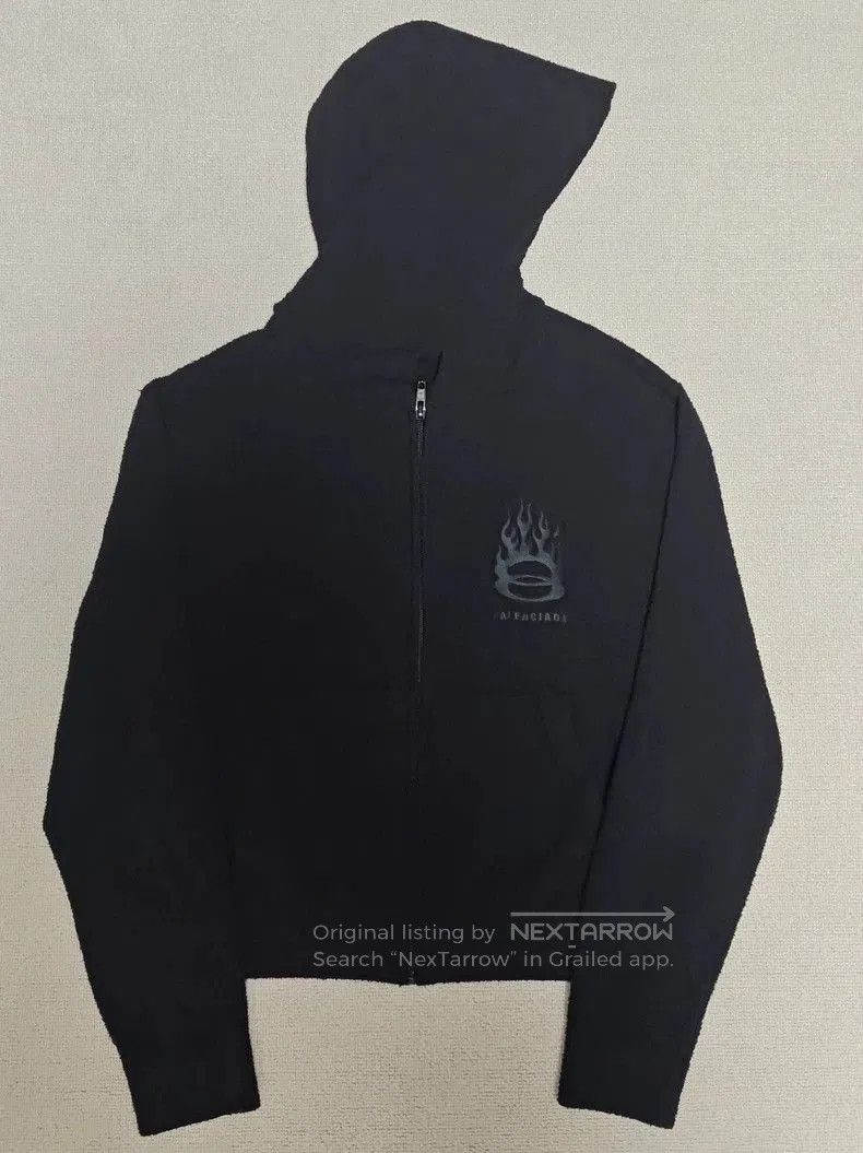 Balenciaga Balenciaga 24fall flame looped fleece towel zipper hooded s Size US L / EU 52-54 / 3 - 1 Thumbnail
