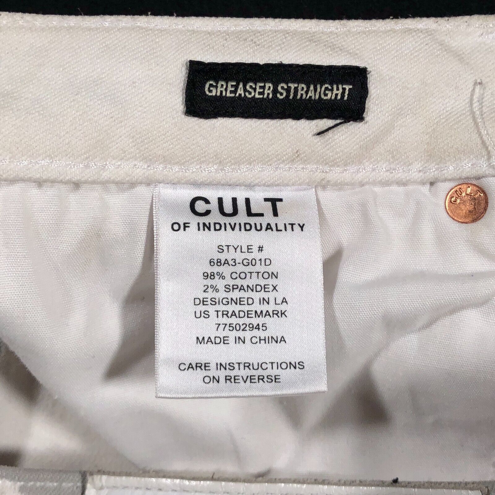 Cult Of Individuality Cult of Individuality Greaser Straight Jeans Pants 32x34 Size US 32 / EU 48 - 6 Thumbnail