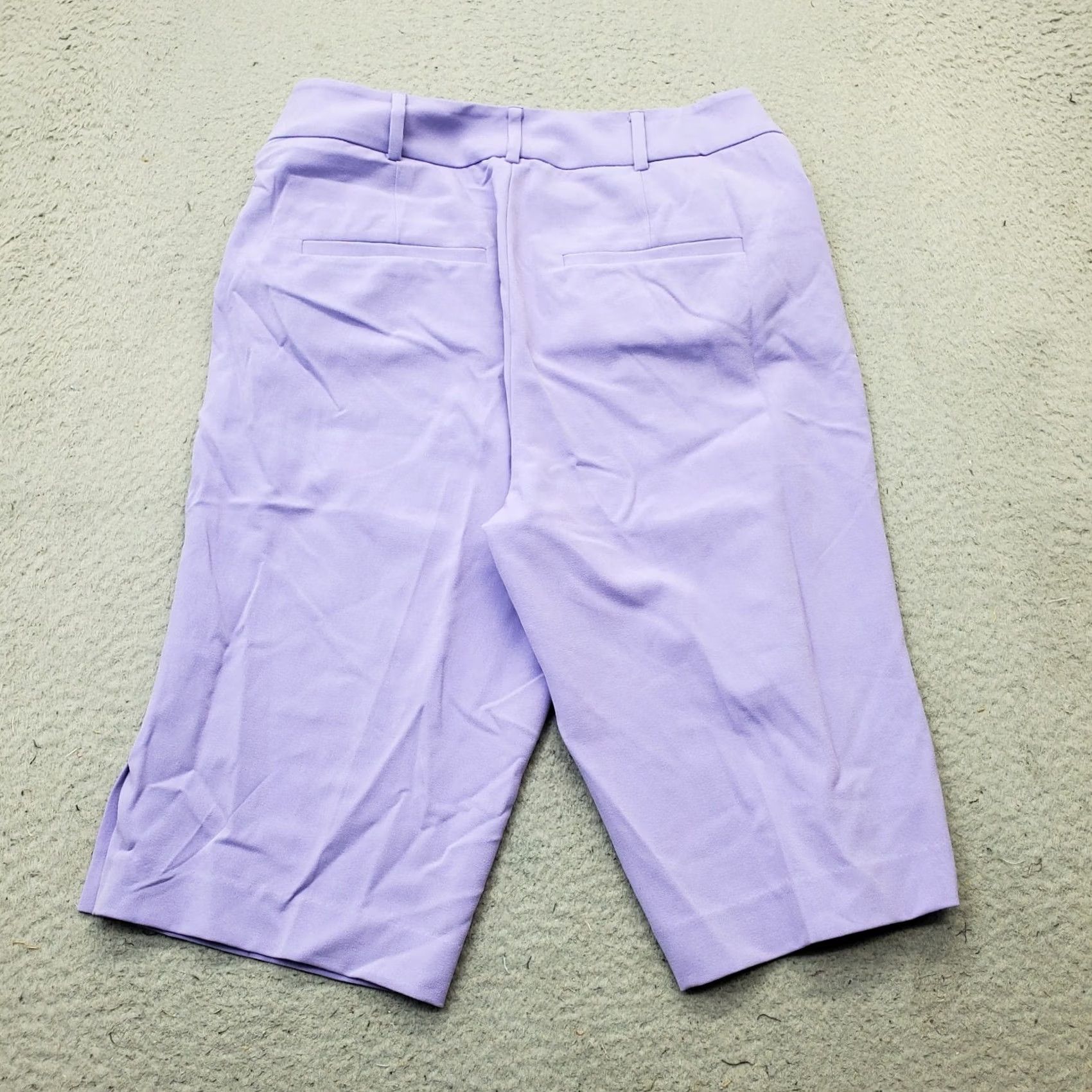 Vintage 7th Avenue Design Studio Bermuda Shorts Womens 8 Purple Ankle Button Size 30" / US 8 / IT 44 - 2 Thumbnail