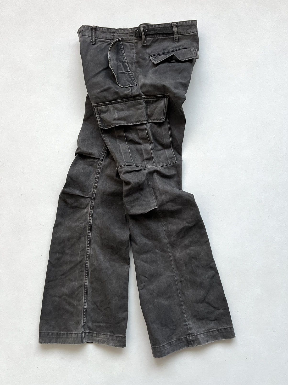 Attachment 🔥Attachment Kazuyuki Kumagai Heavy Twill Canvas Flared Pants Size US 30 / EU 46 - 3 Thumbnail