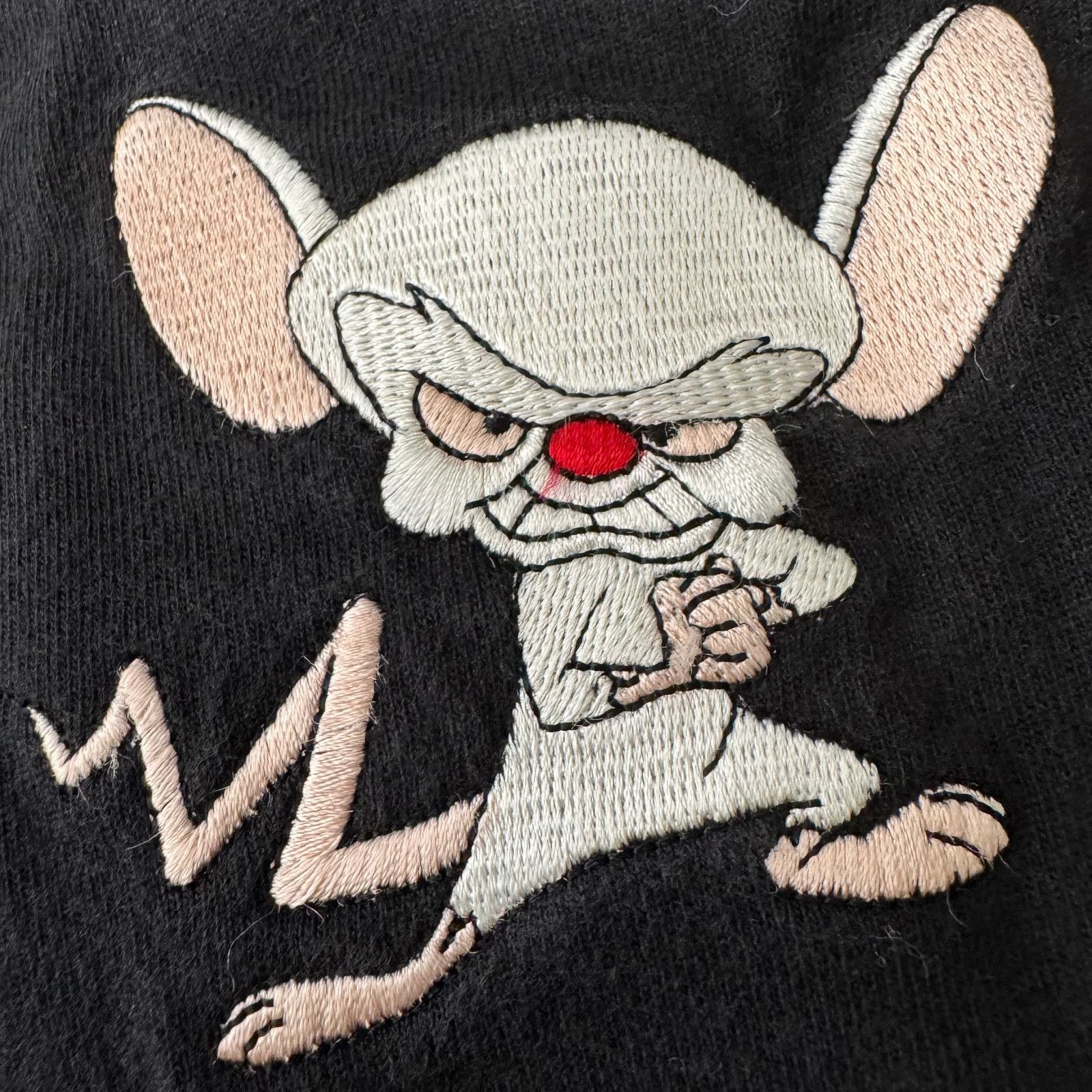 Warner Bros VTG 1995 Animaniacs Pinky and the Brain Embroidered Tee Size US XL / EU 56 / 4 - 3 Thumbnail