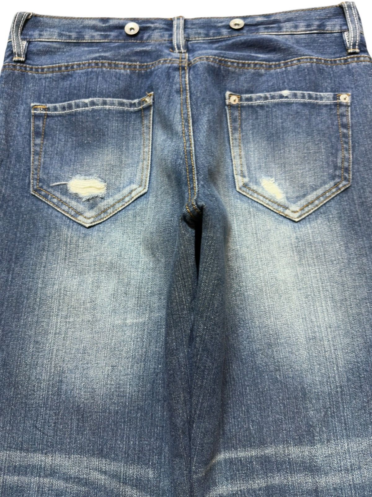 Doublet Vintage Double Edition Baggy Ripped Distressed Denim Size US 33 - 5 Thumbnail