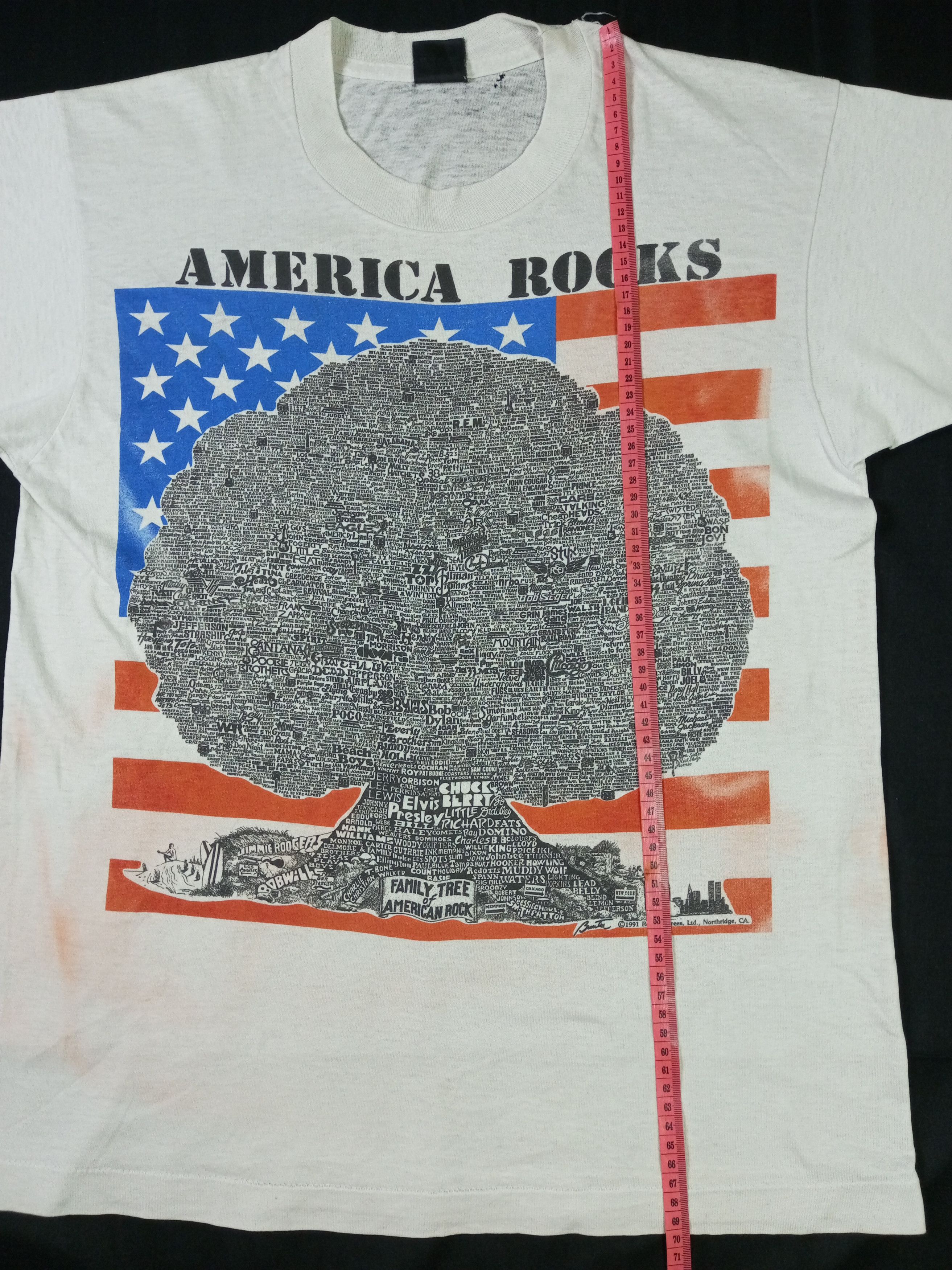 Band Tees × Vintage Vintage 90s Family Tree Of American Rock Tees Size US L / EU 52-54 / 3 - 16 Thumbnail