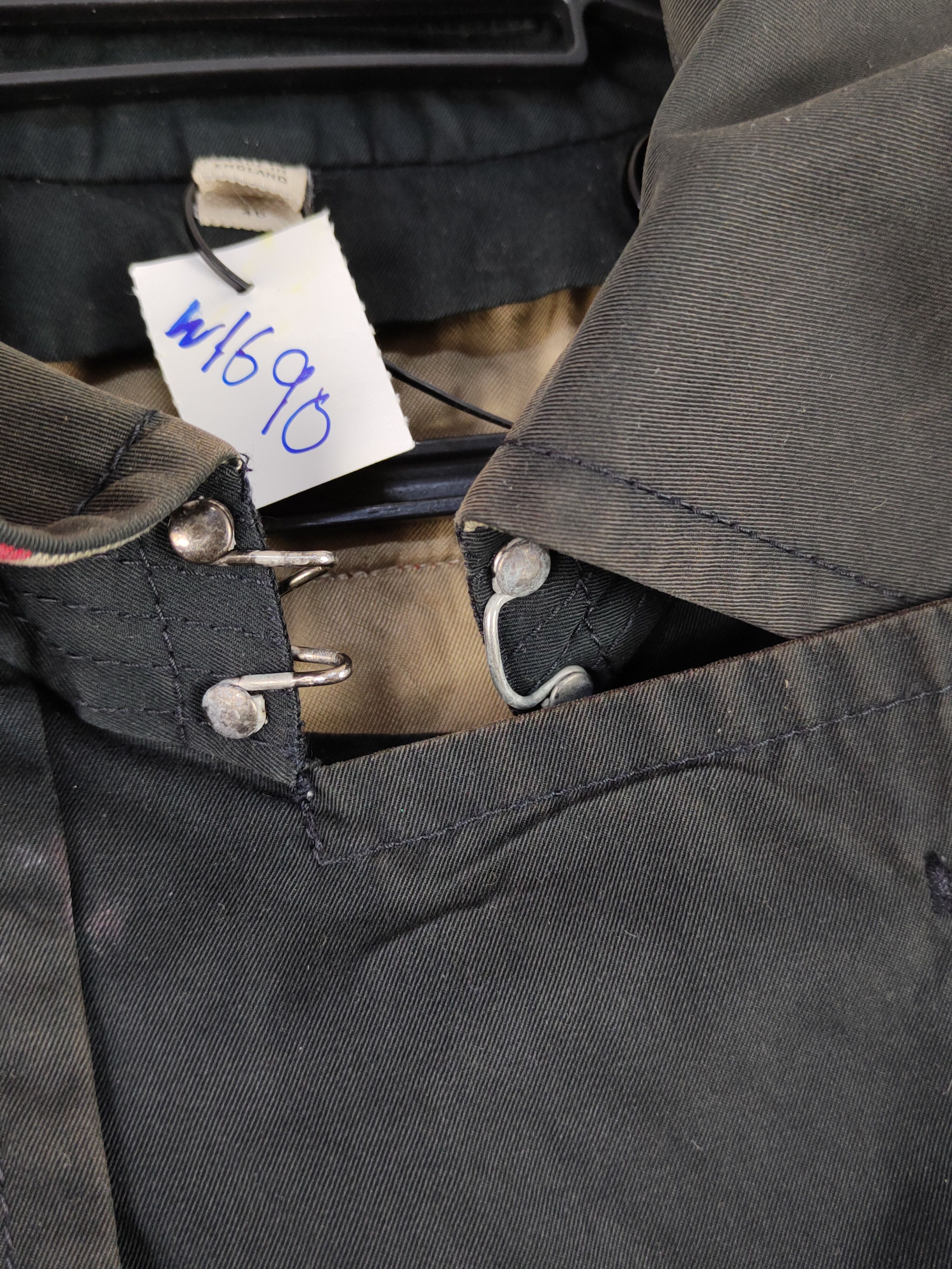 Burberry D Burberry Black Faded trench coat Long Jackets #W1690 Size L / US 10 / IT 46 - 4 Thumbnail