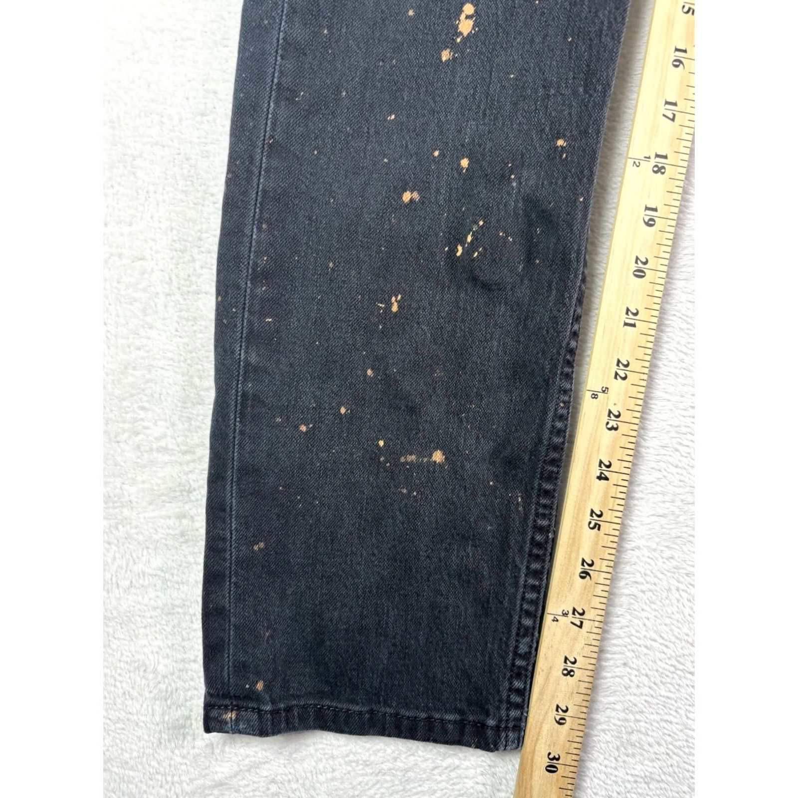 Levi's VINTAGE Levi's 511 Jeans Mens Regular 32x32 Black Wash Distressed Denim 32 in Inseam Mens Clothing Jeans Size US 32 / EU 48 - 4 Thumbnail