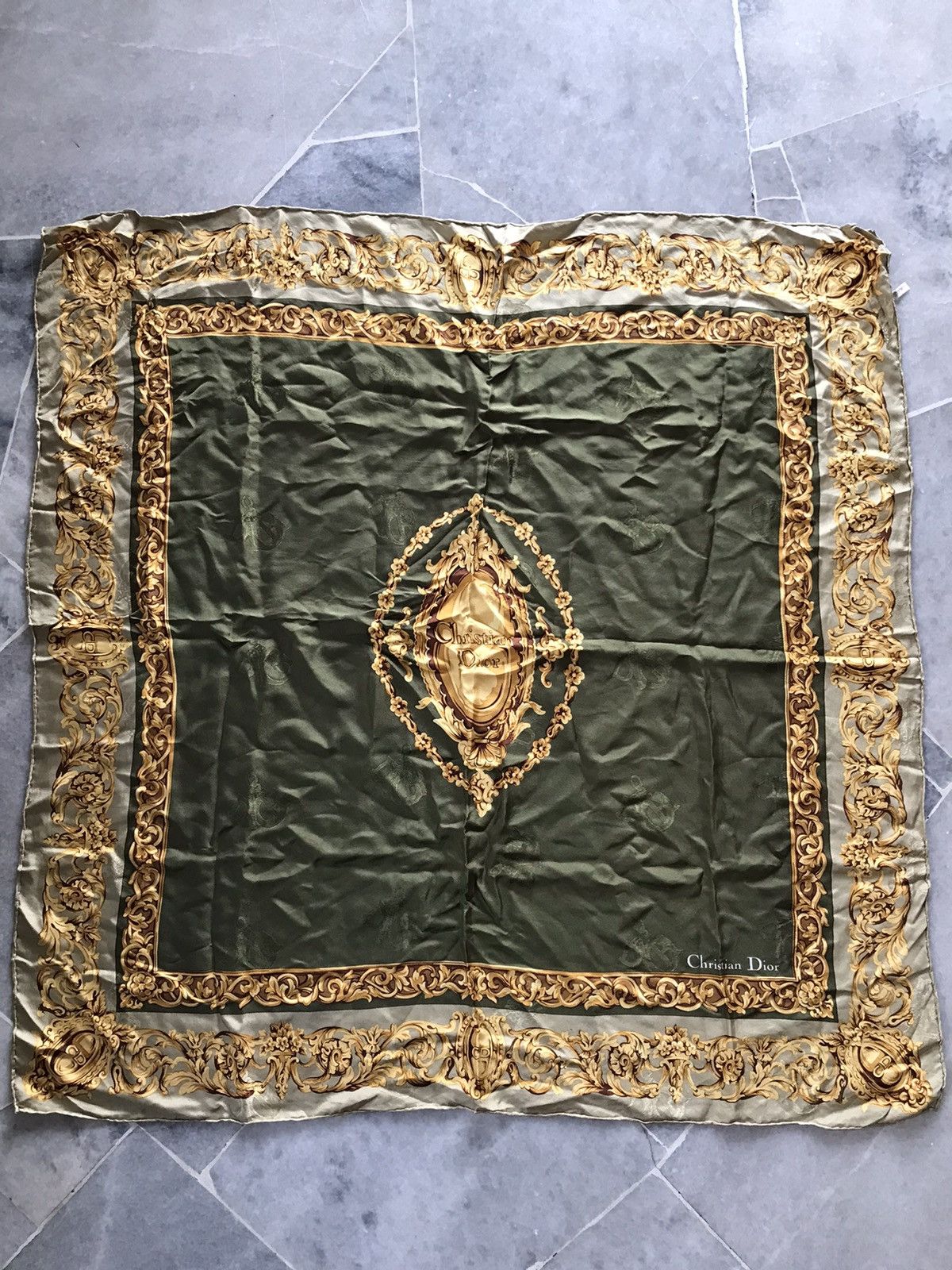 Christian Dior Monsieur × Dior Vintage Christian Dior Silk Scarf Size ONE SIZE - 8 Thumbnail