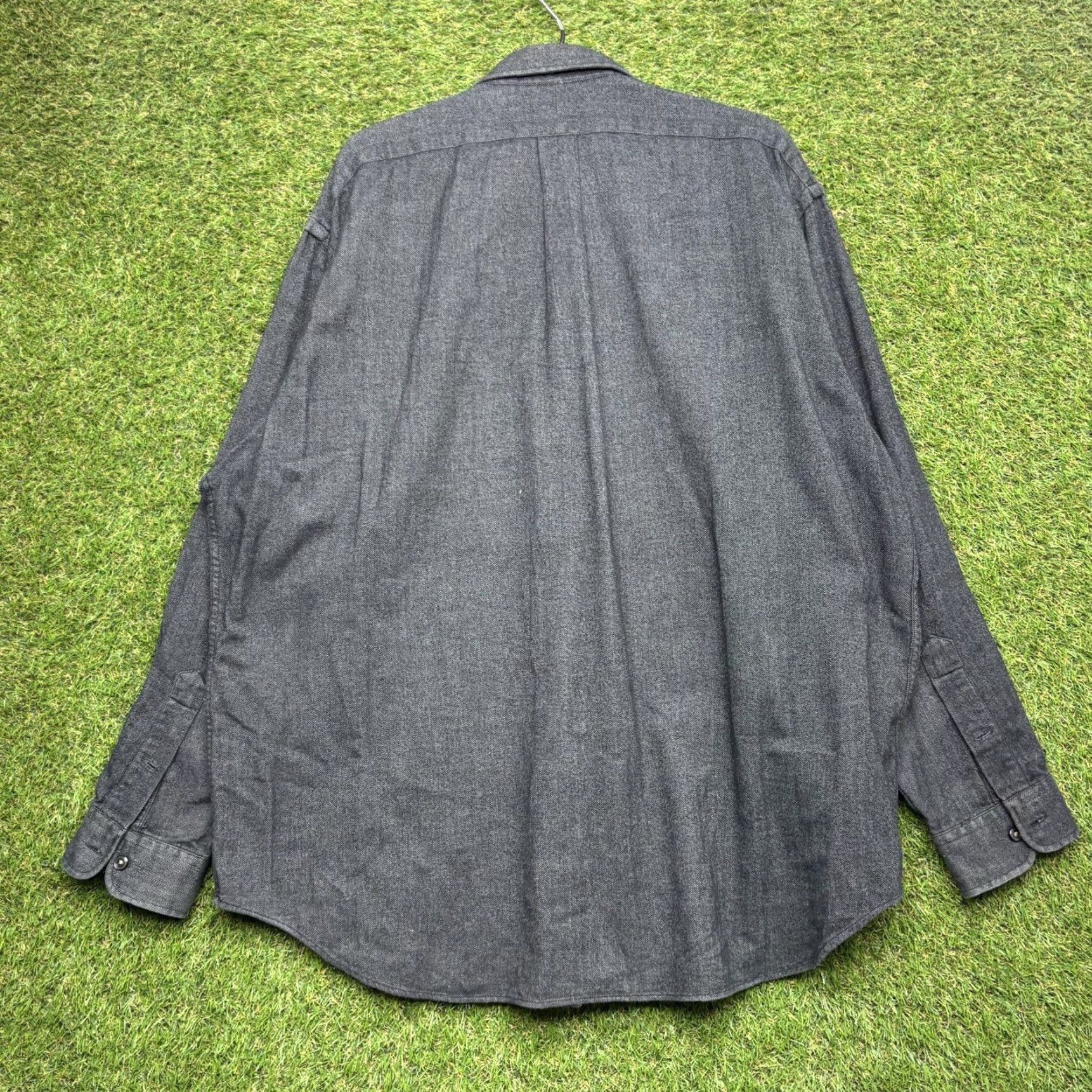 Polo Ralph Lauren VINTAGE Polo Ralph Lauren Benford Shirt Mens XL Herrigbone Long Sleeve 90s Size US XL / EU 56 / 4 - 2 Thumbnail