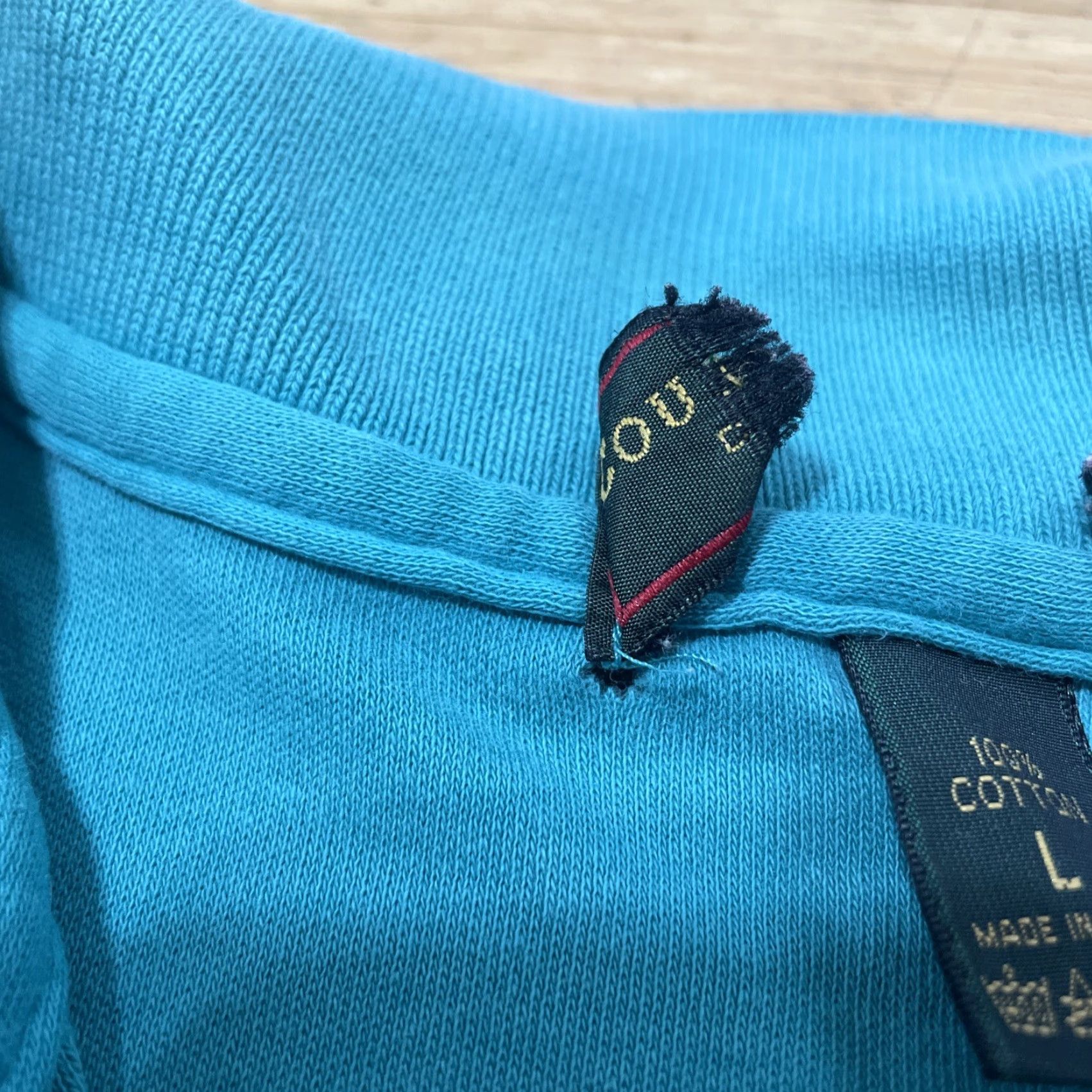 Vintage VINTAGE Polo Shirt Men XL Teal Blue Stretch Jersey Crop Single Stitch 90s USA Grunge Size US XL / EU 56 / 4 - 7 Thumbnail