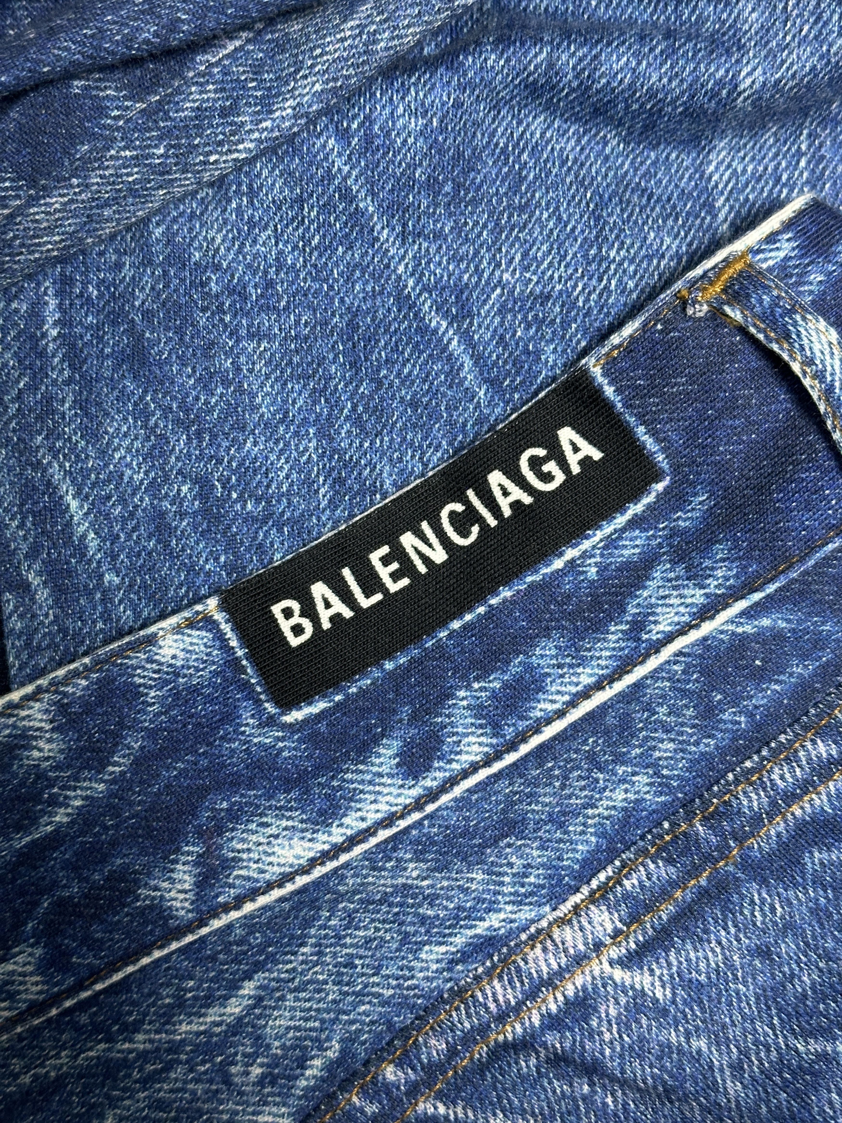 Balenciaga Balenciaga Trompe l'oeil Sweatpants / Jeans Size US 32 / EU 48 - 4 Thumbnail