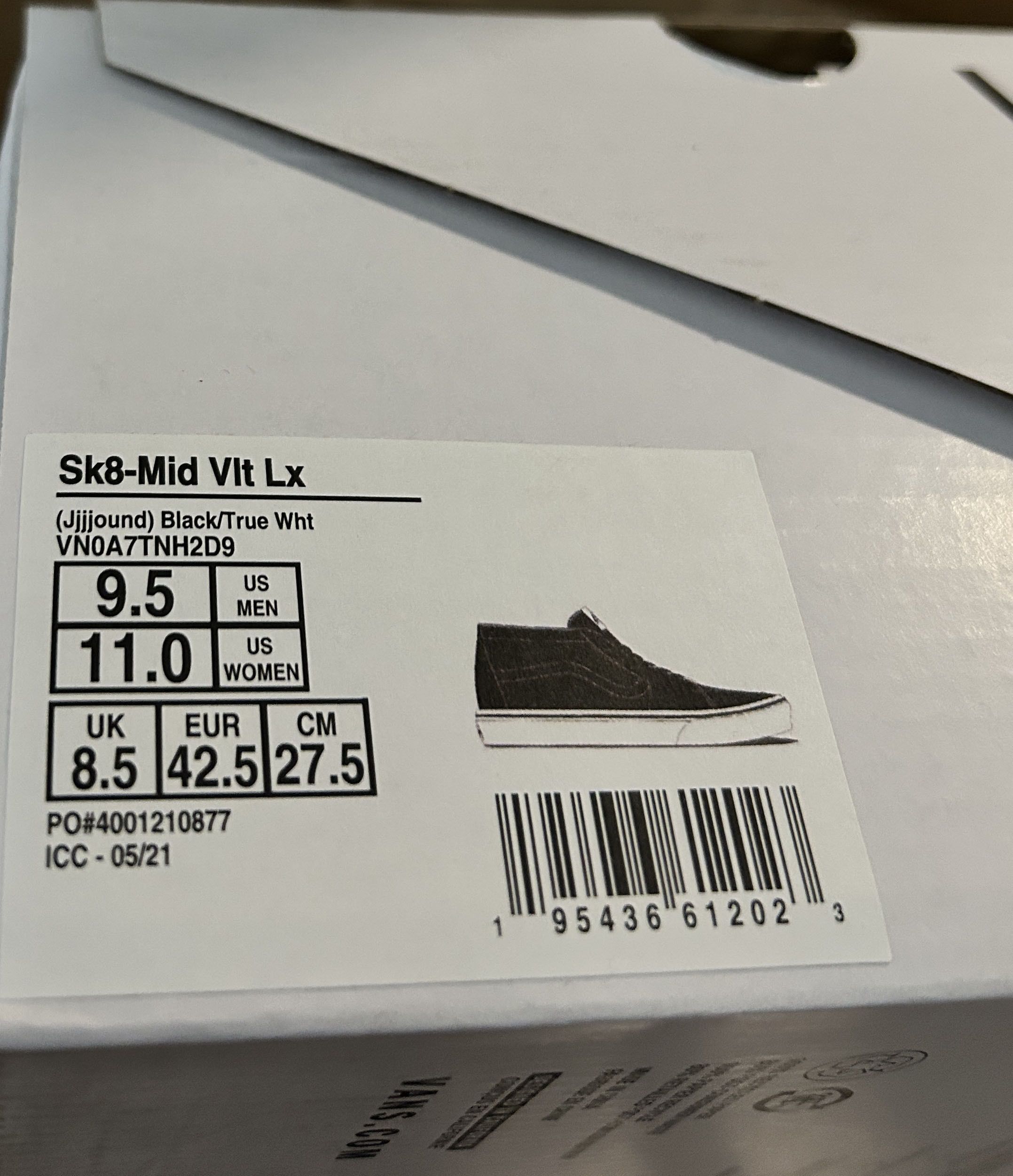 JJJJound × Vans Vans Vault Sk8-Mid LX JJJJound Black Size US 9.5 / EU 42-43 - 8 Thumbnail