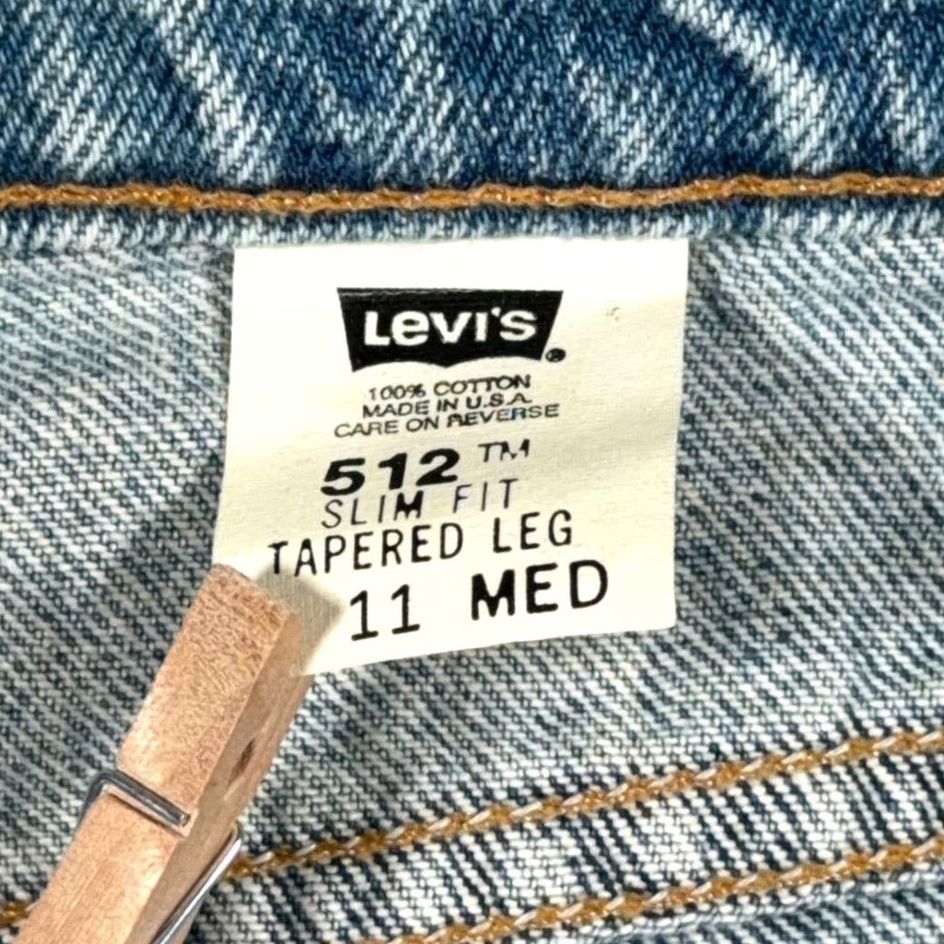 Levi's VINTAGE Levi's Jeans Womens 28x31 11 MED Blue 512 Light Slim Tapered USA 90s Mens/Womens Size 28" / US 6 / IT 42 - 7 Thumbnail