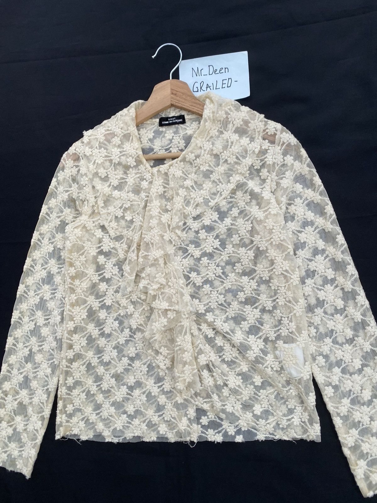 Comme des Garcons Rare Vintage AD1997 Comme Des Garcons CDG tricot Lace Tops Size XS / US 0-2 / IT 36-38 - 5 Thumbnail