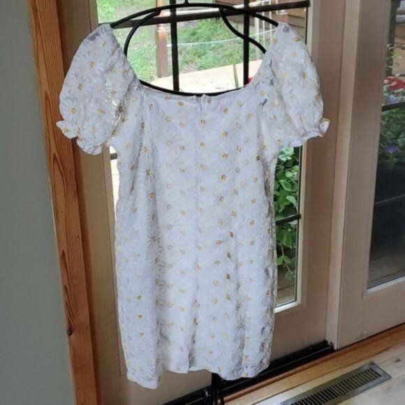 Designer &Merci Sz. M Embroidered White Daisies Lace Lined Baby Doll Size M / US 6-8 / IT 42-44 - 6 Thumbnail