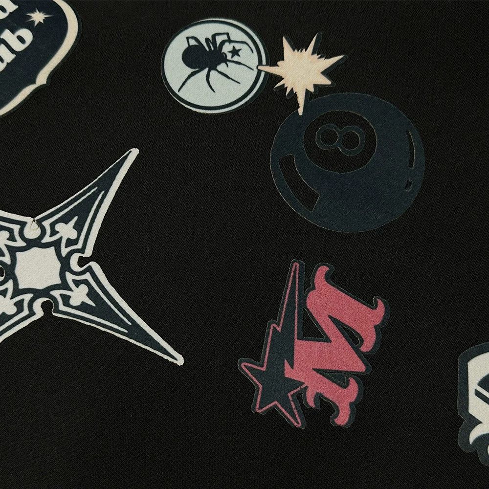 Vintage Men's retro trend loose cartoon star print hoodie y2k Size US M / EU 48-50 / 2 - 4 Thumbnail