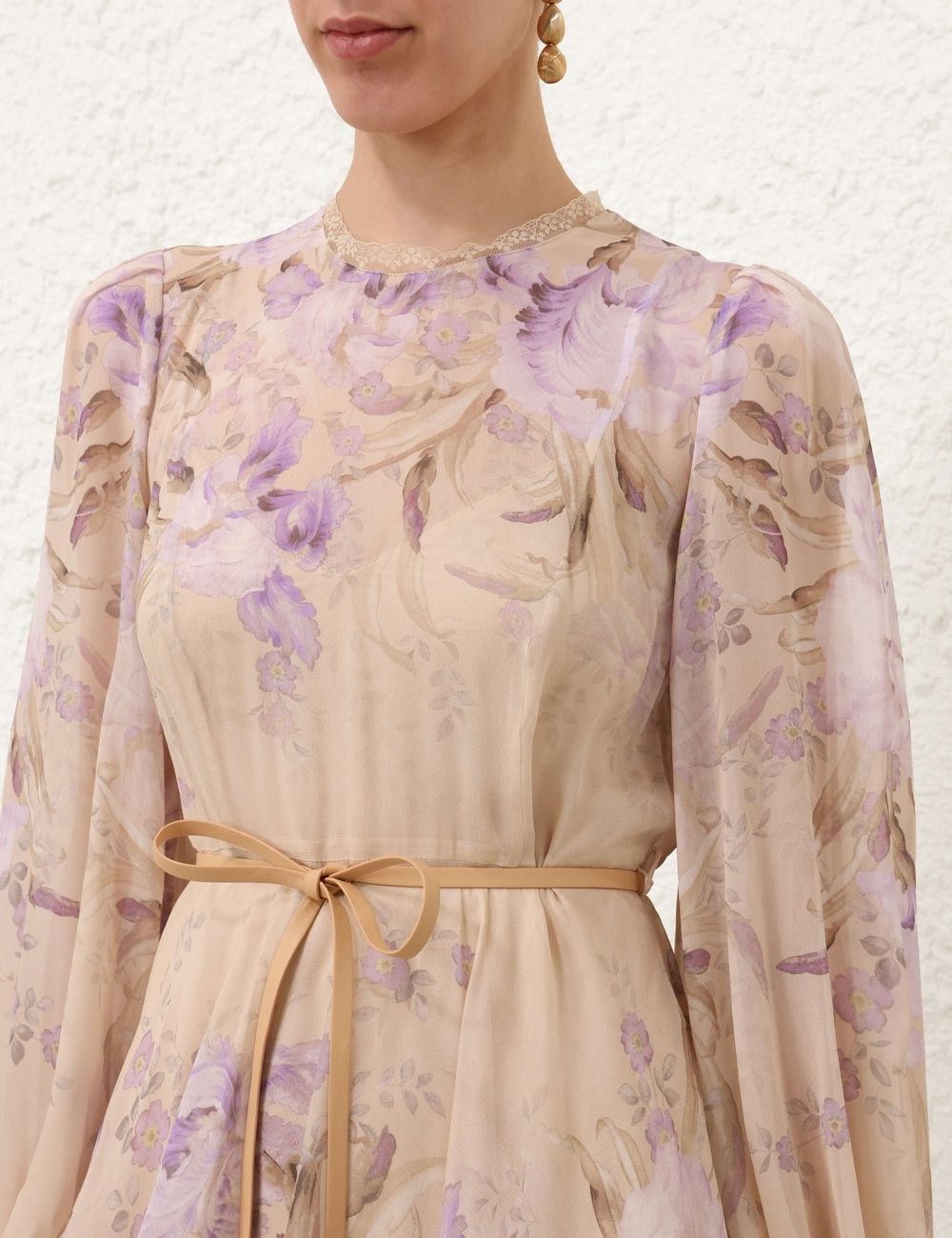 Zimmermann oc11z0825 Eden Lace Edge Midi Dress in Multicolor Size S / US 4 / IT 40 - 5 Thumbnail