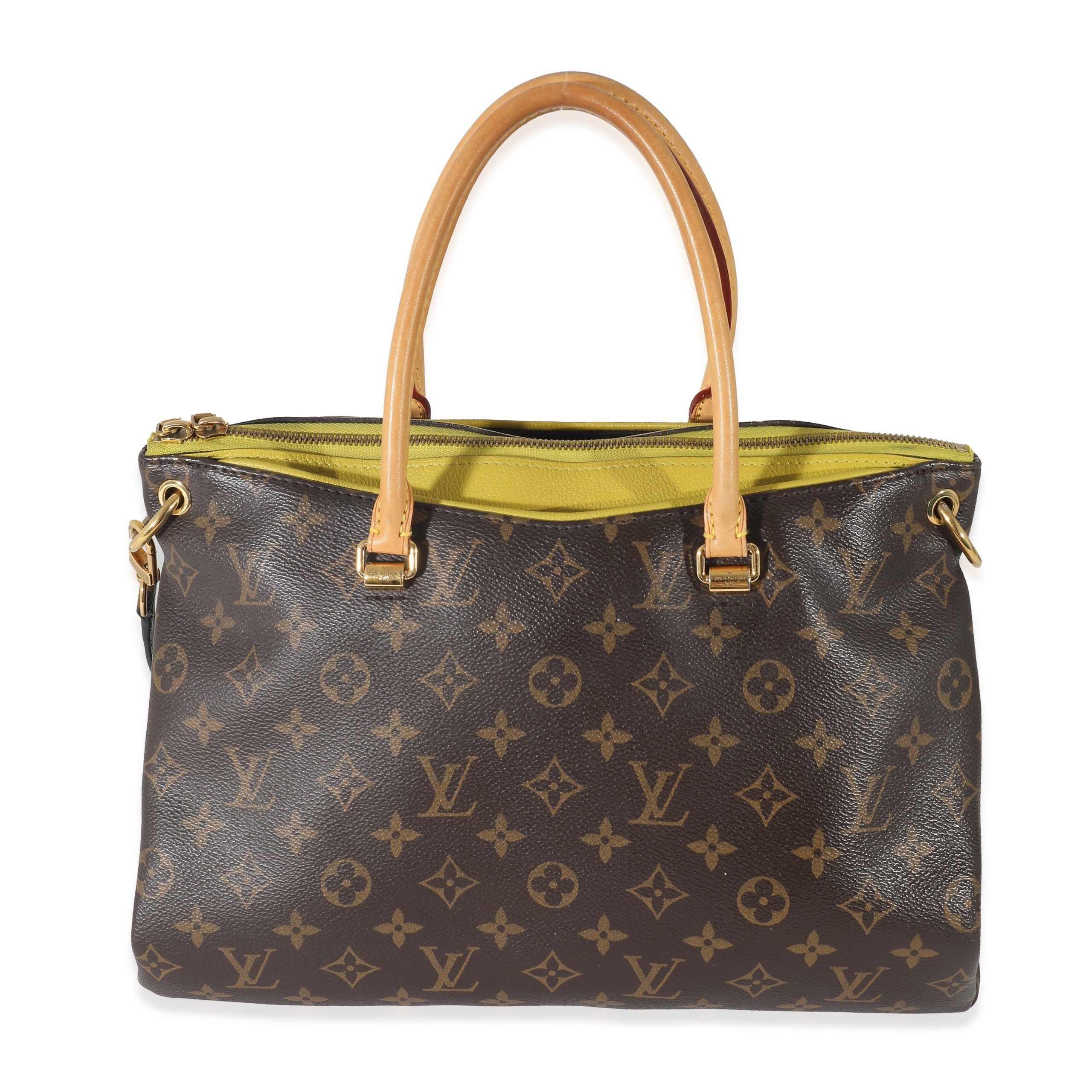 image of Louis Vuitton Pistache Monogram Canvas Pallas in Brown, Women's