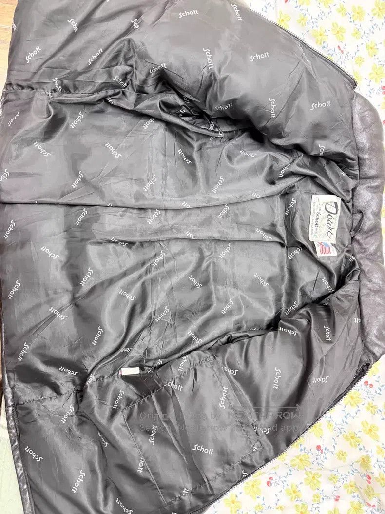 Schott Schott Leather goose down jacket Size US XS / EU 42 / 0 - 5 Thumbnail