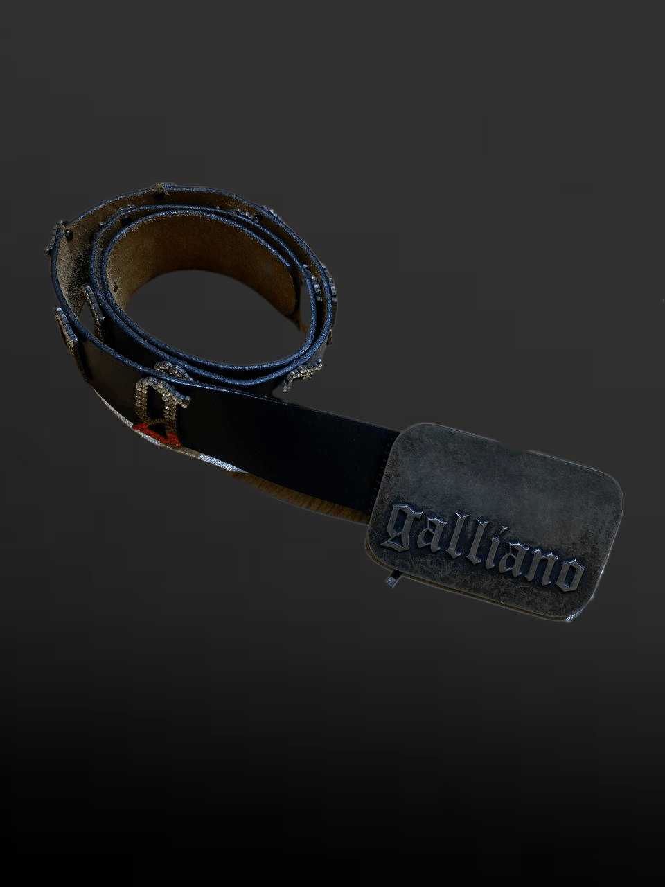 JOHN GALLIANO Gazette G Logo Buckle Belt