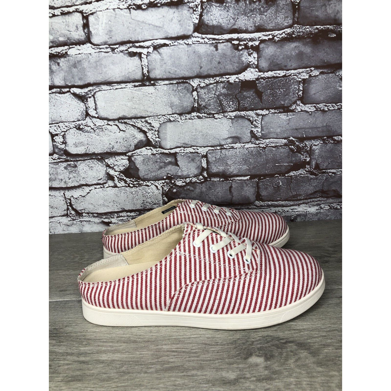 Other Spenco Orthotic Red Stripe Canvas Santa Rosa Mule Shoes Wome Size US 9 / IT 39 - 3 Thumbnail