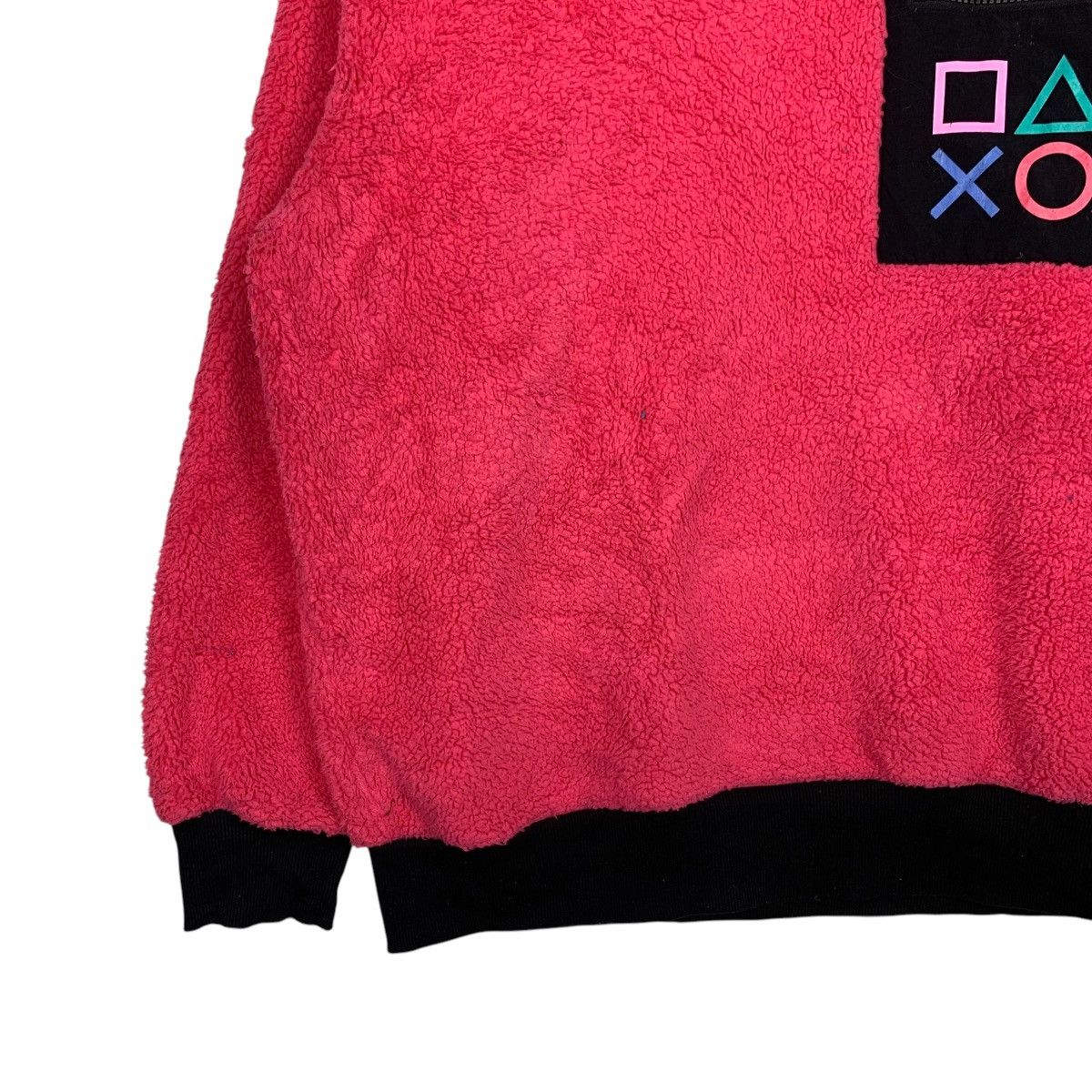 GU PLAYSTATION Embroidery Logo Pullover Pink Fleece #1587-C71 Size US XL / EU 56 / 4 - 3 Thumbnail