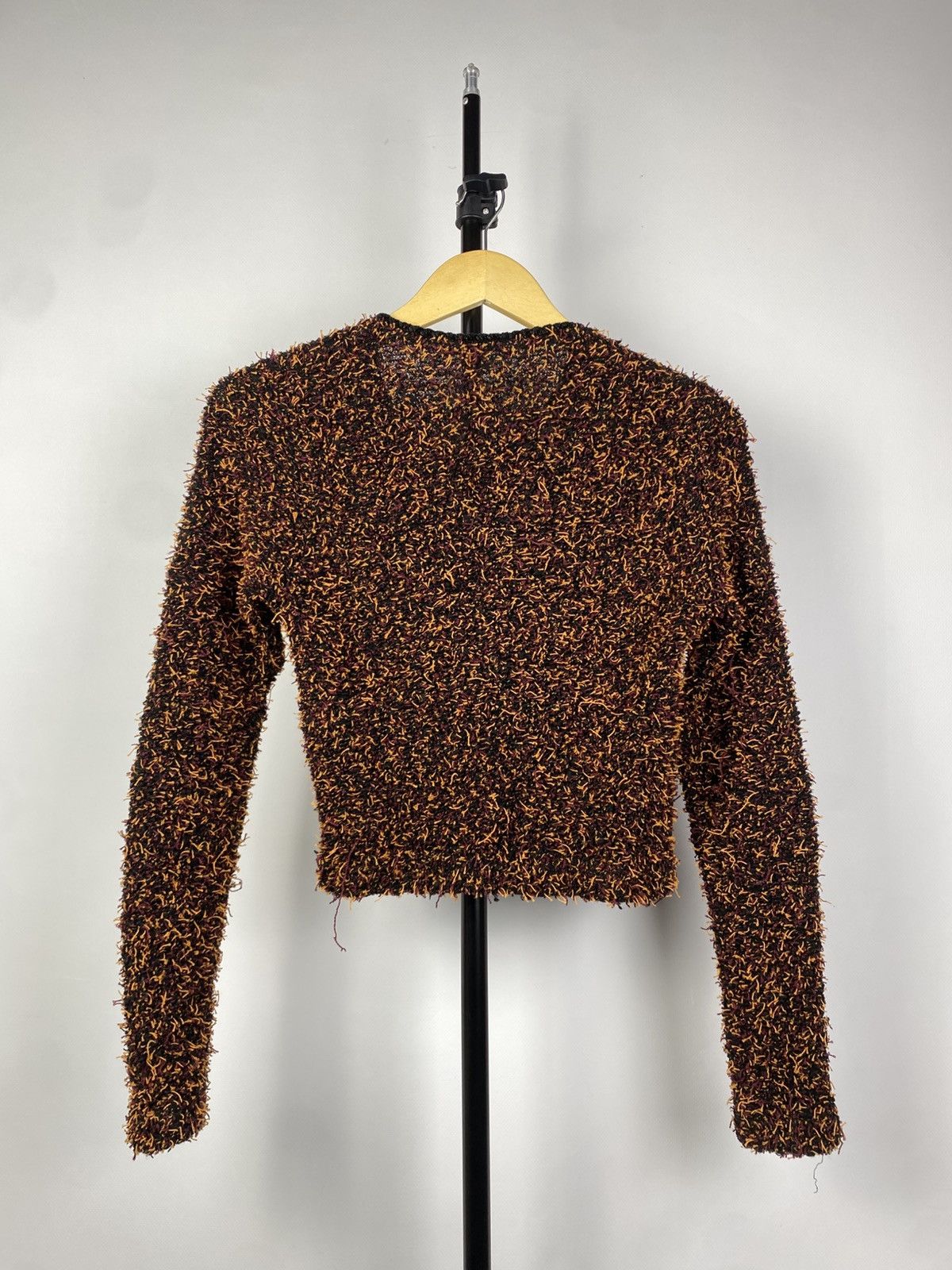 Japanese Brand × Vintage Vintage 🔥 Japanese Y2K Fuzzy Mohair Style Cropped Sweater Size M / US 6-8 / IT 42-44 - 4 Thumbnail