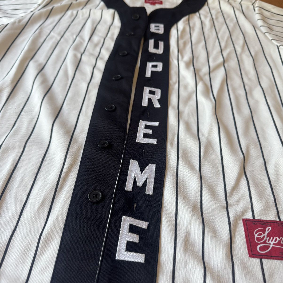 Supreme Supreme vertical logo baseball jersey Size US L / EU 52-54 / 3 - 2 Thumbnail