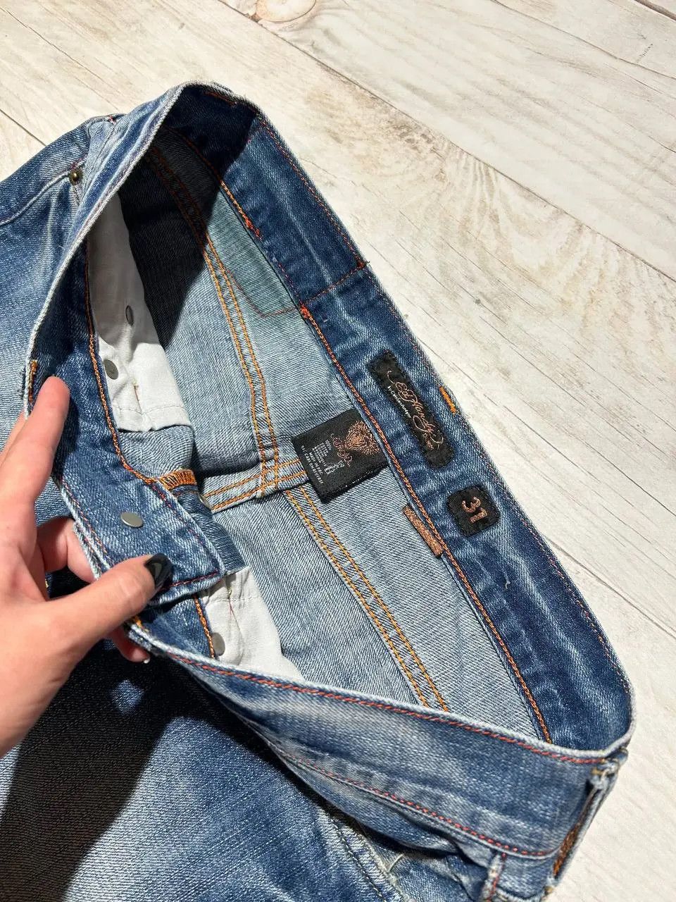 Ed Hardy Ed Hardy By Christian Audigier Denim Jeans Tiger Japan Y2K Size US 31 - 8 Thumbnail