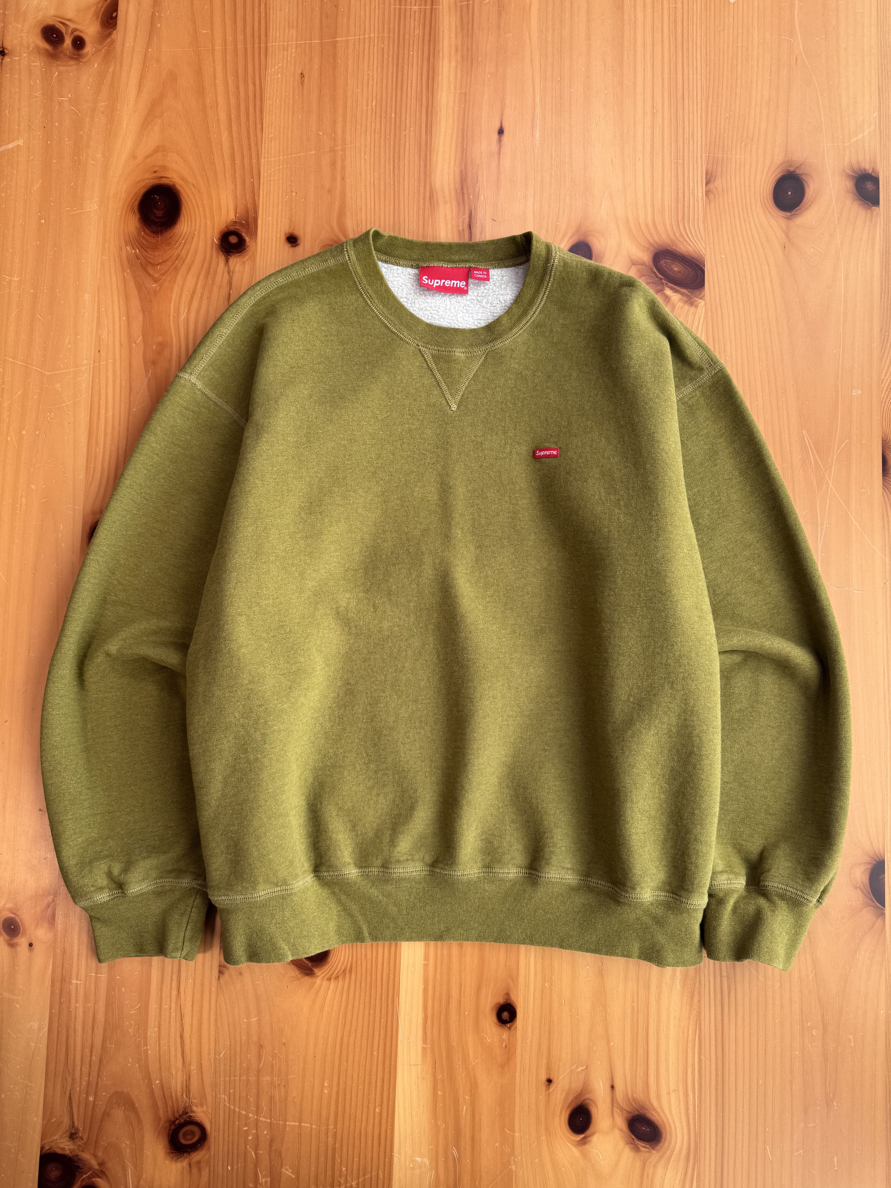 Supreme 2024 Supreme Bouclé Small Box Sweater 'Bright Lime' | Grailed