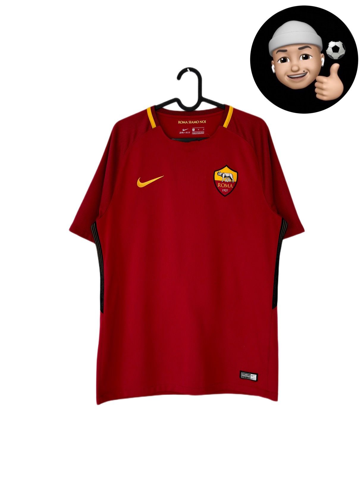 Nike 2017 2018 AS Roma Italy Nike Home Away Soccer Jersey Shirt Size US M / EU 48-50 / 2 - 1 Thumbnail