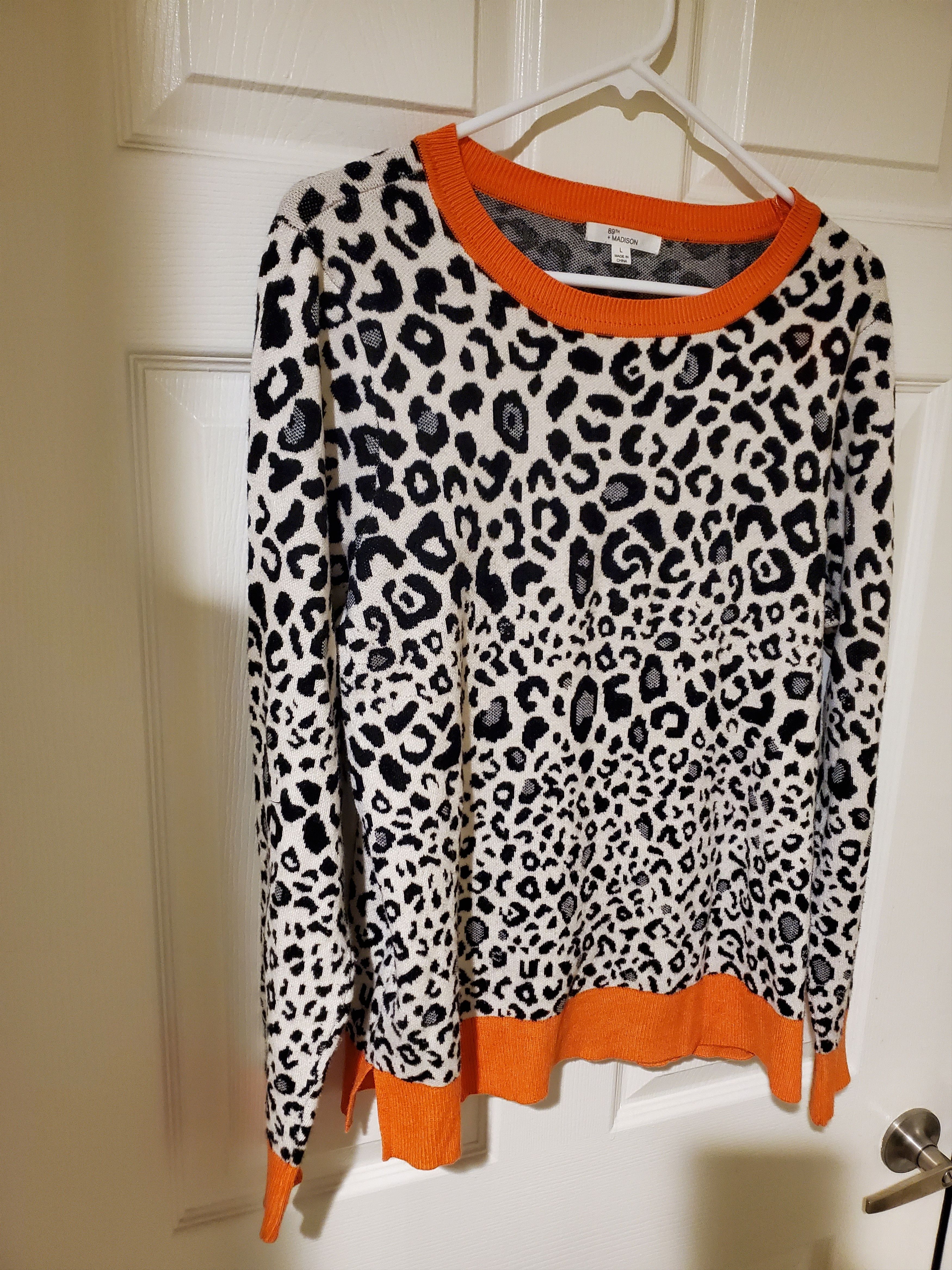 Other 89th & Madison Animal Print Sweater (size L) Size L / US 10 / IT 46 - 2 Thumbnail