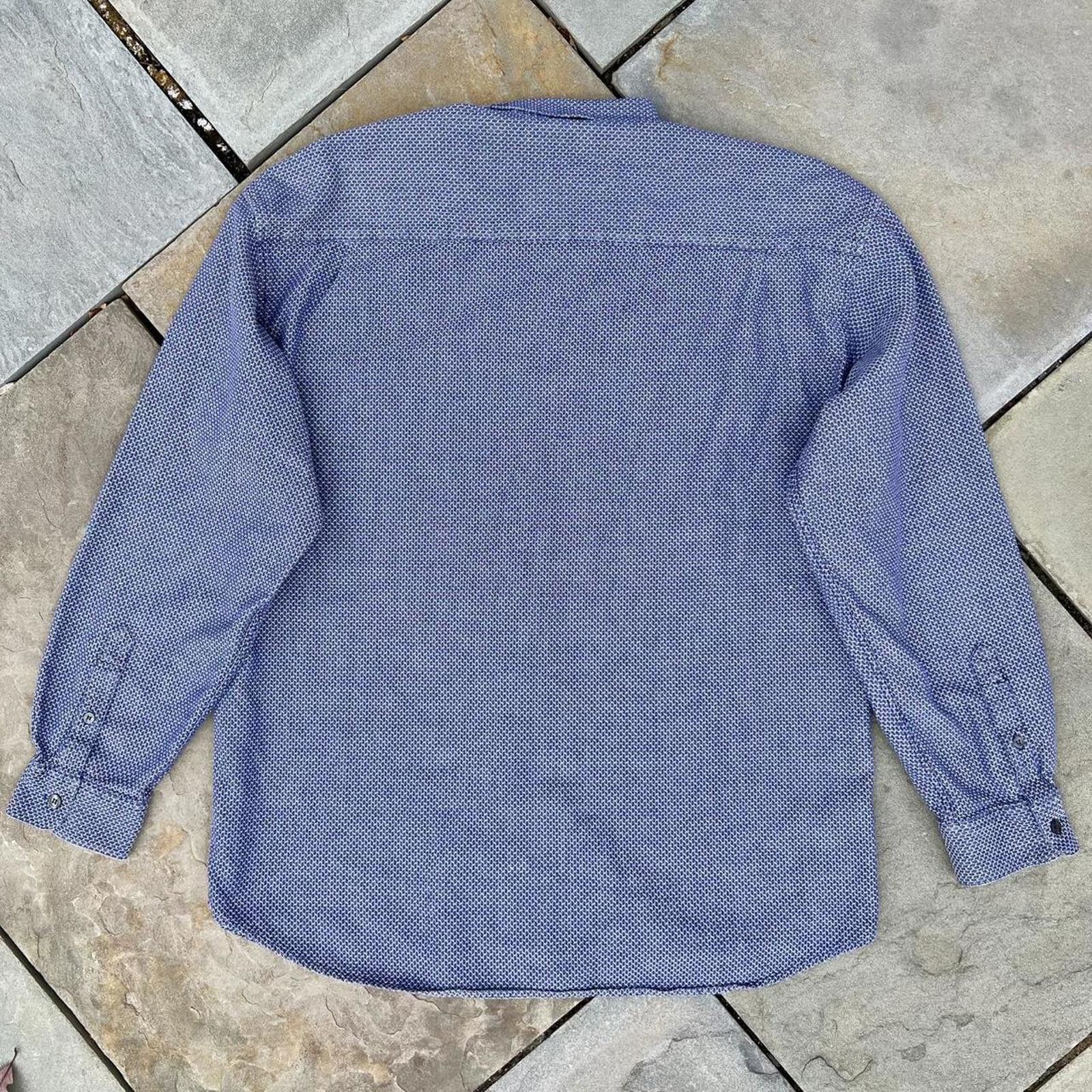 Guess Vintage 90s Guess Designer Blue Knit Pattern Button Down Size US XL / EU 56 / 4 - 4 Thumbnail