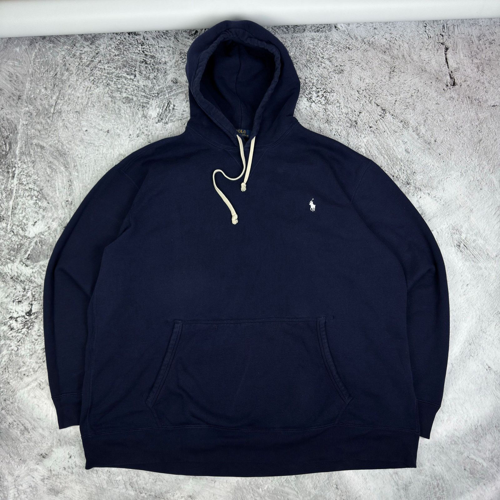 Polo Ralph Lauren Polo Ralph Lauren Men Navy Cotton Fleece Pullover Hoodie 2XL Size US XXL / EU 58 / 5 - 4 Thumbnail