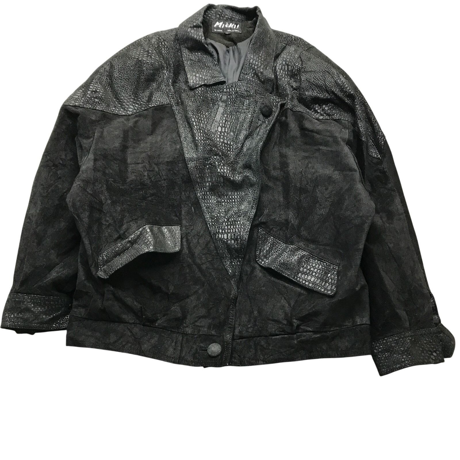 Other Vintage Micki Genuine Leather Suede Jacket Womens L Black Size L / US 10 / IT 46 - 1 Thumbnail