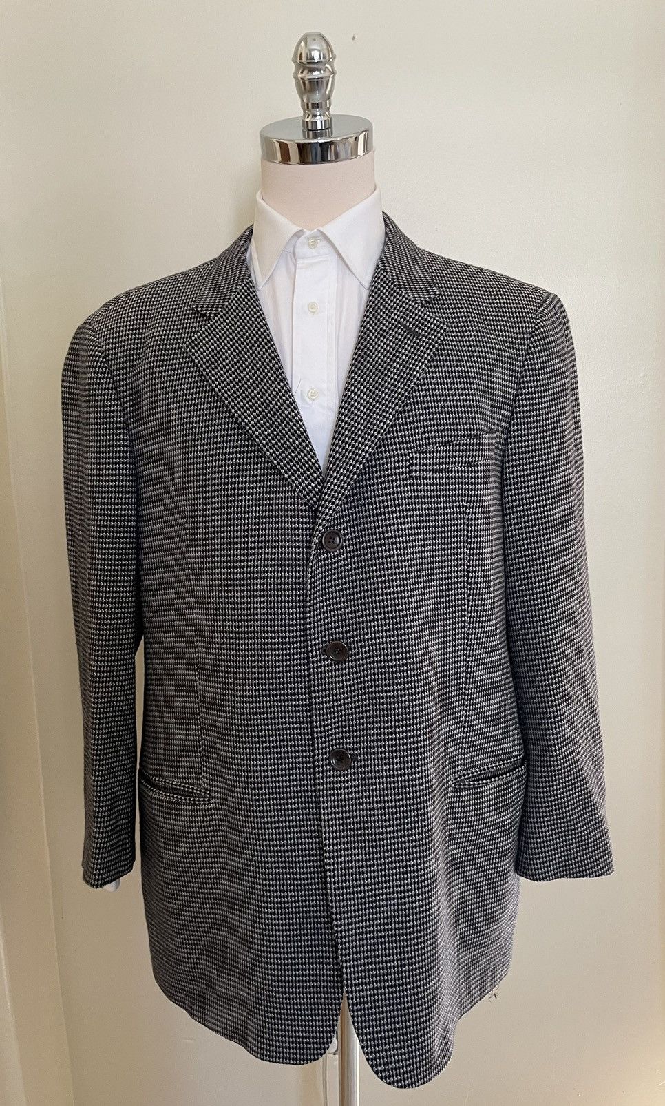 Armani Collezioni × Vintage Cashmere Blend Tweed Jacket Size 46R - 1 Thumbnail