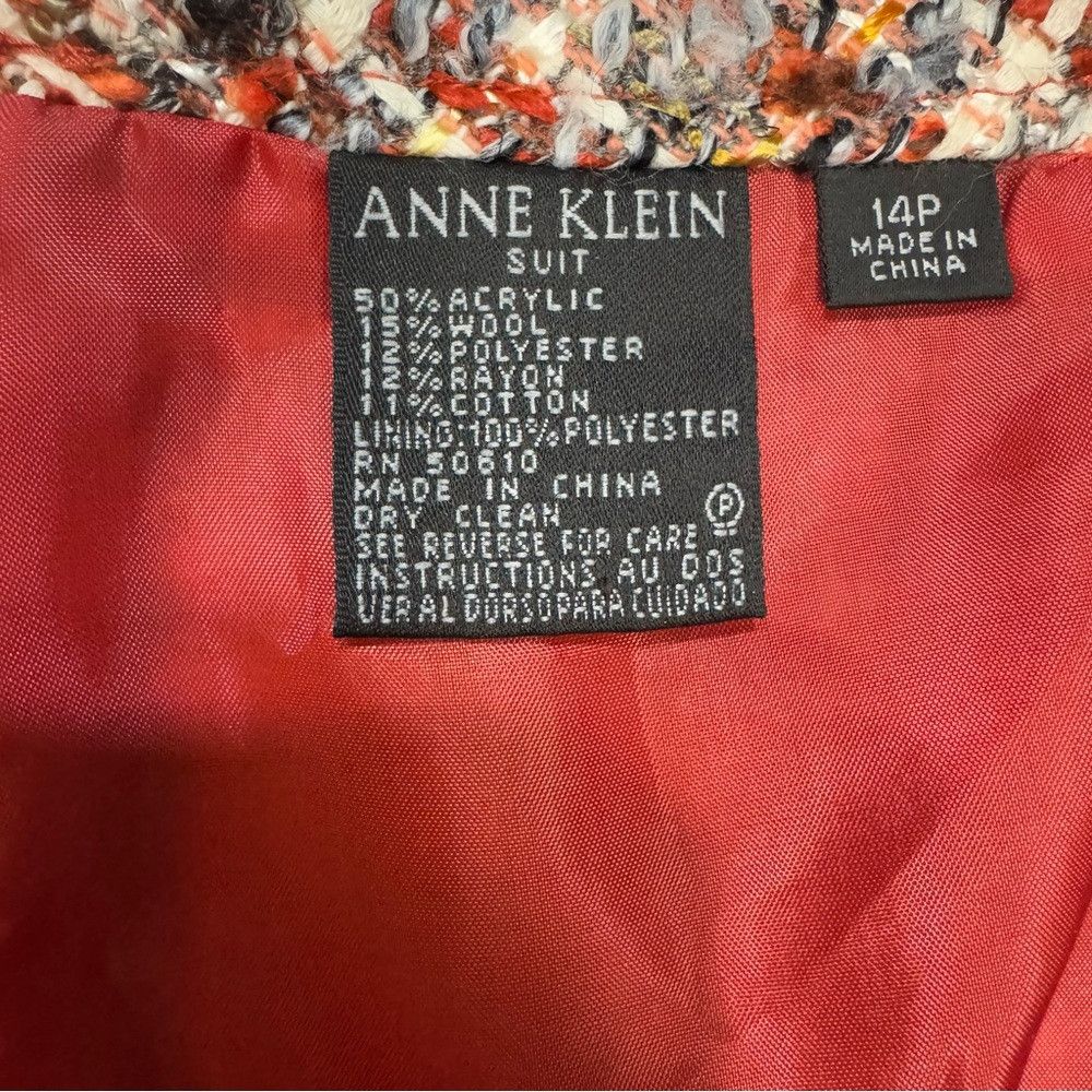 Anne Klein NWT New $380 Anne Klein Tweed Wool Blend Blazer Skirt Suit Size XL / US 12-14 / IT 48-50 - 7 Thumbnail